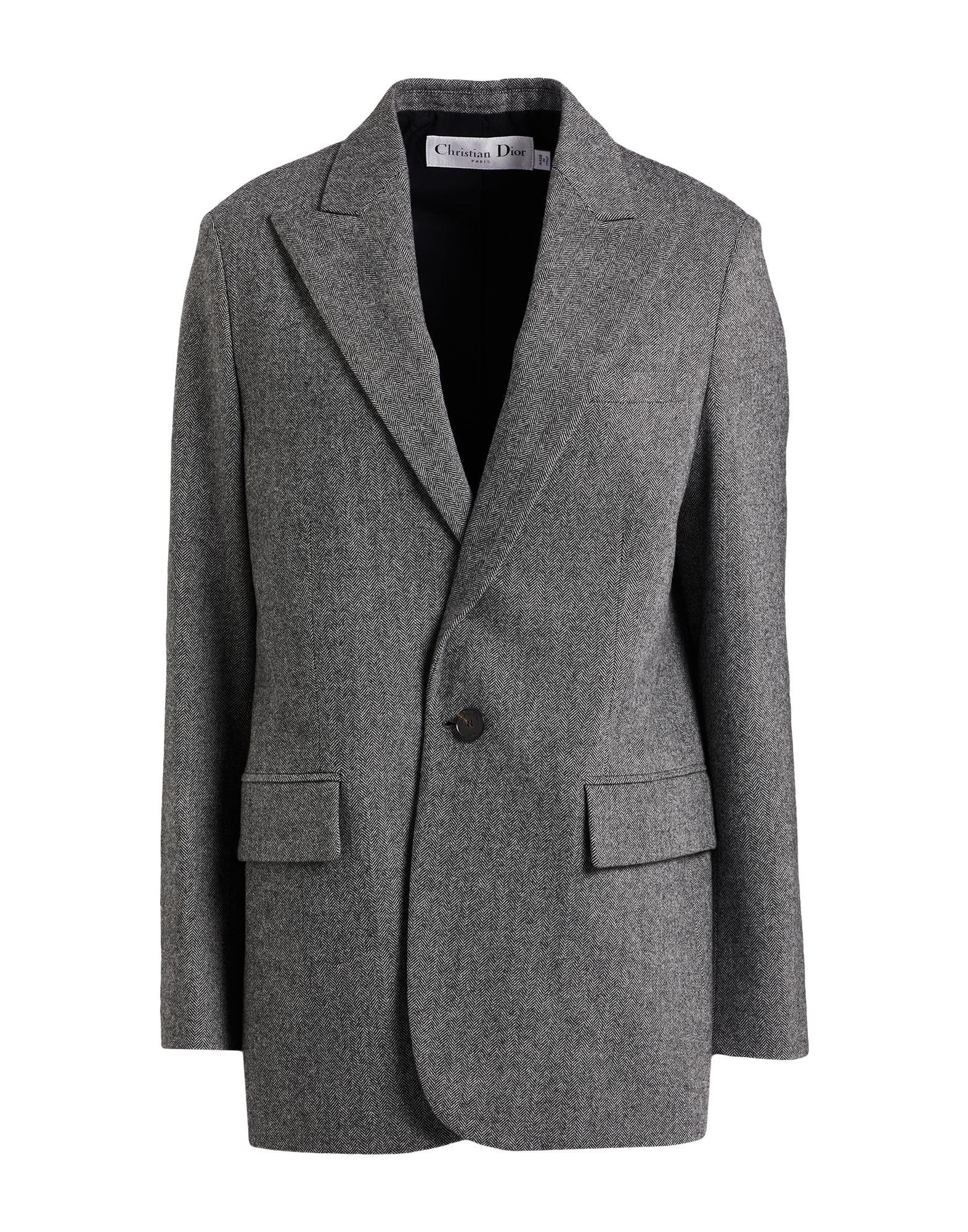 24SS【DIOR】Oversized blazer バージンウール Oversized Blazer Navy Blue Virgin Wool and Silk Grain de