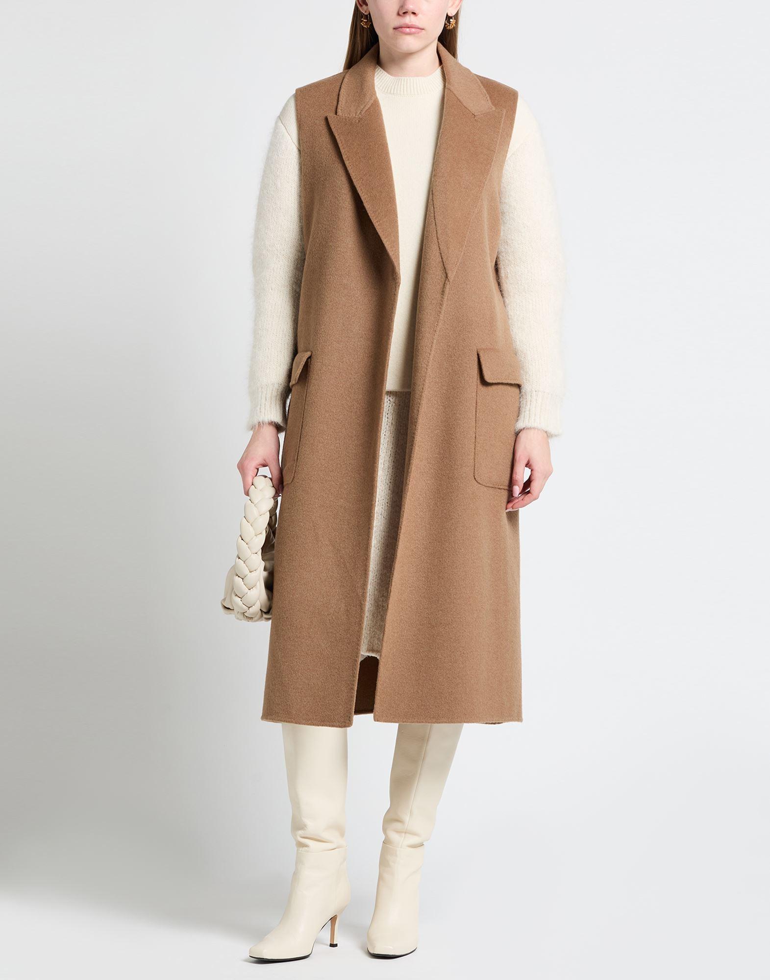 Yoox Sandro Camel Coat SANDRO Camel Women's Coat YOOX