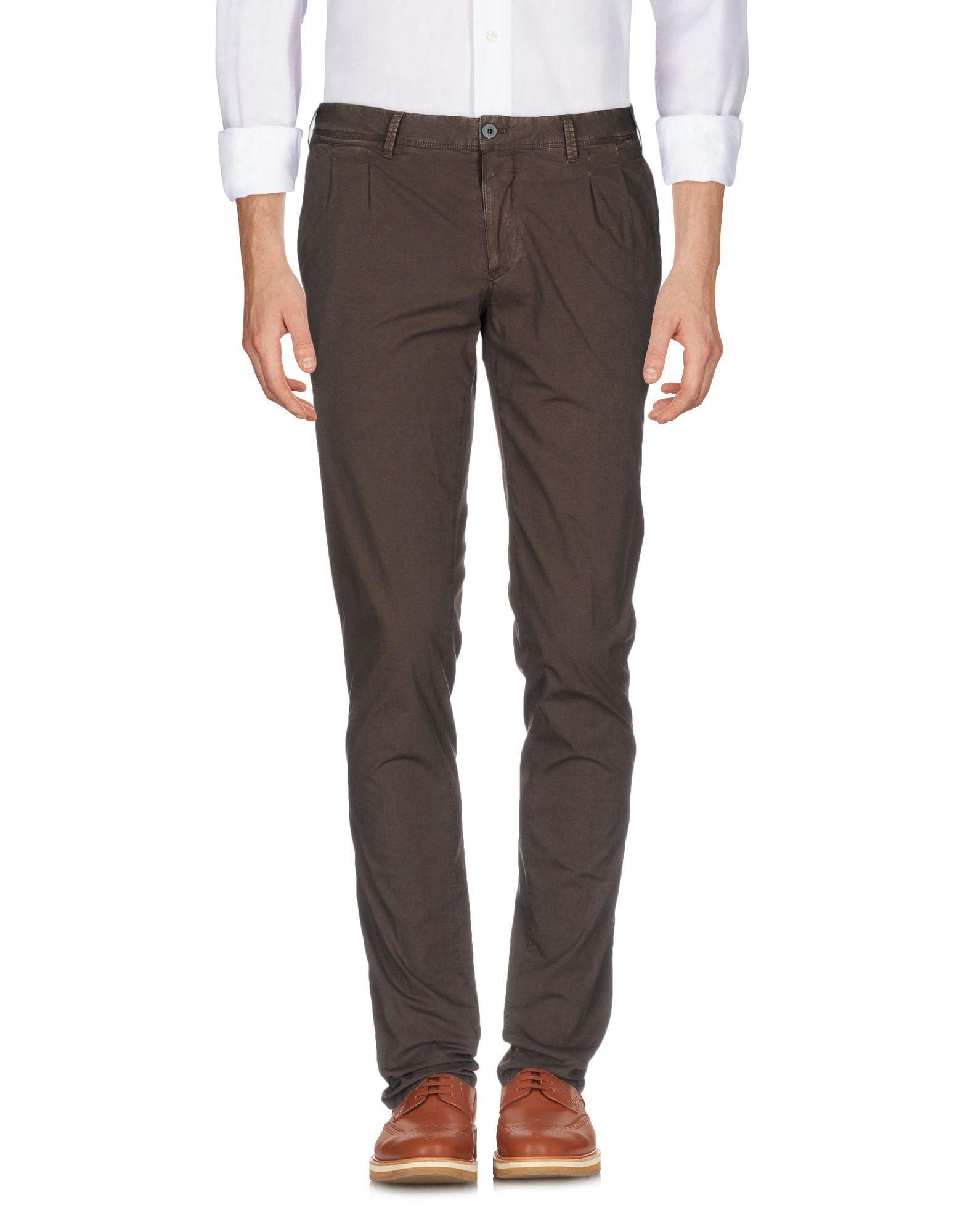 PT01 Cotton Casual Pants in Dark Brown (Brown) for Men - Lyst