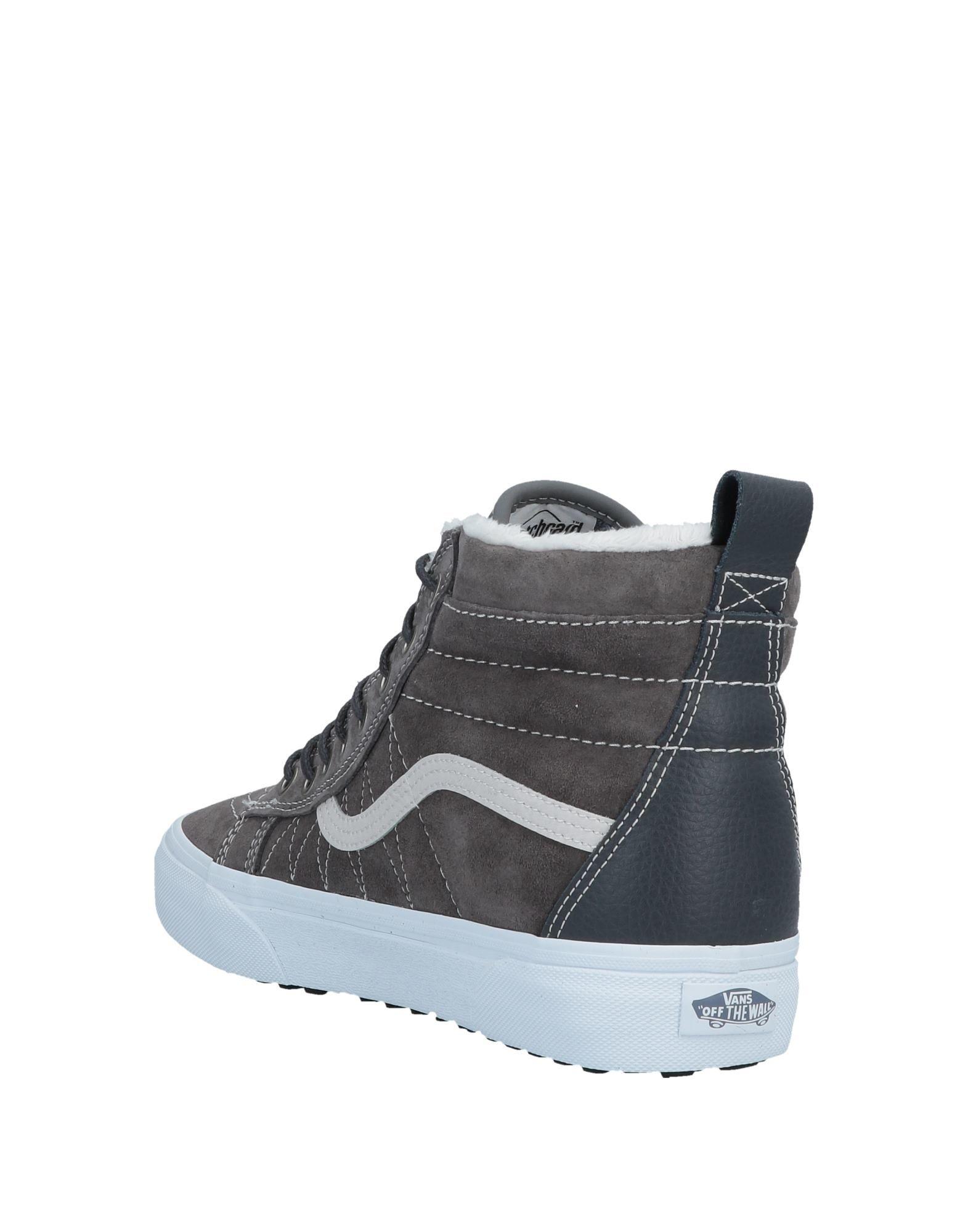 Vans Leather Hightops & Sneakers in Grey (Gray) for Men Lyst