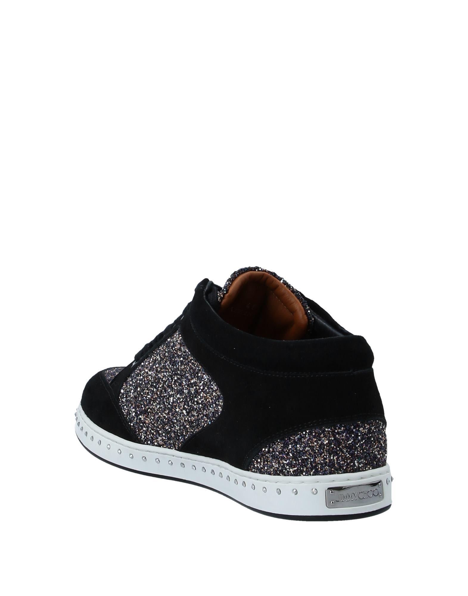 jimmy choo black trainers womens