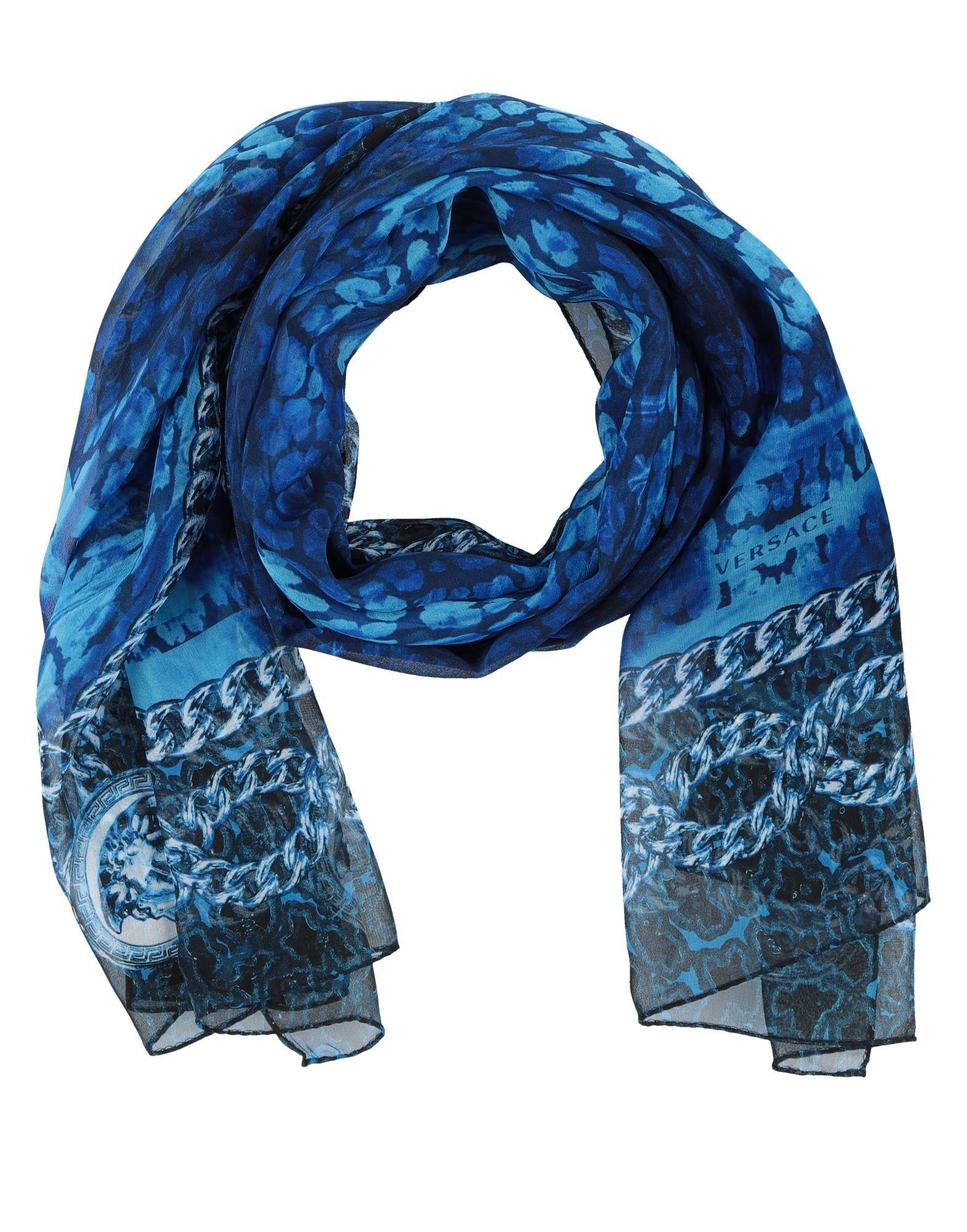 Versace Silk Scarf in Bright Blue (Blue) Lyst