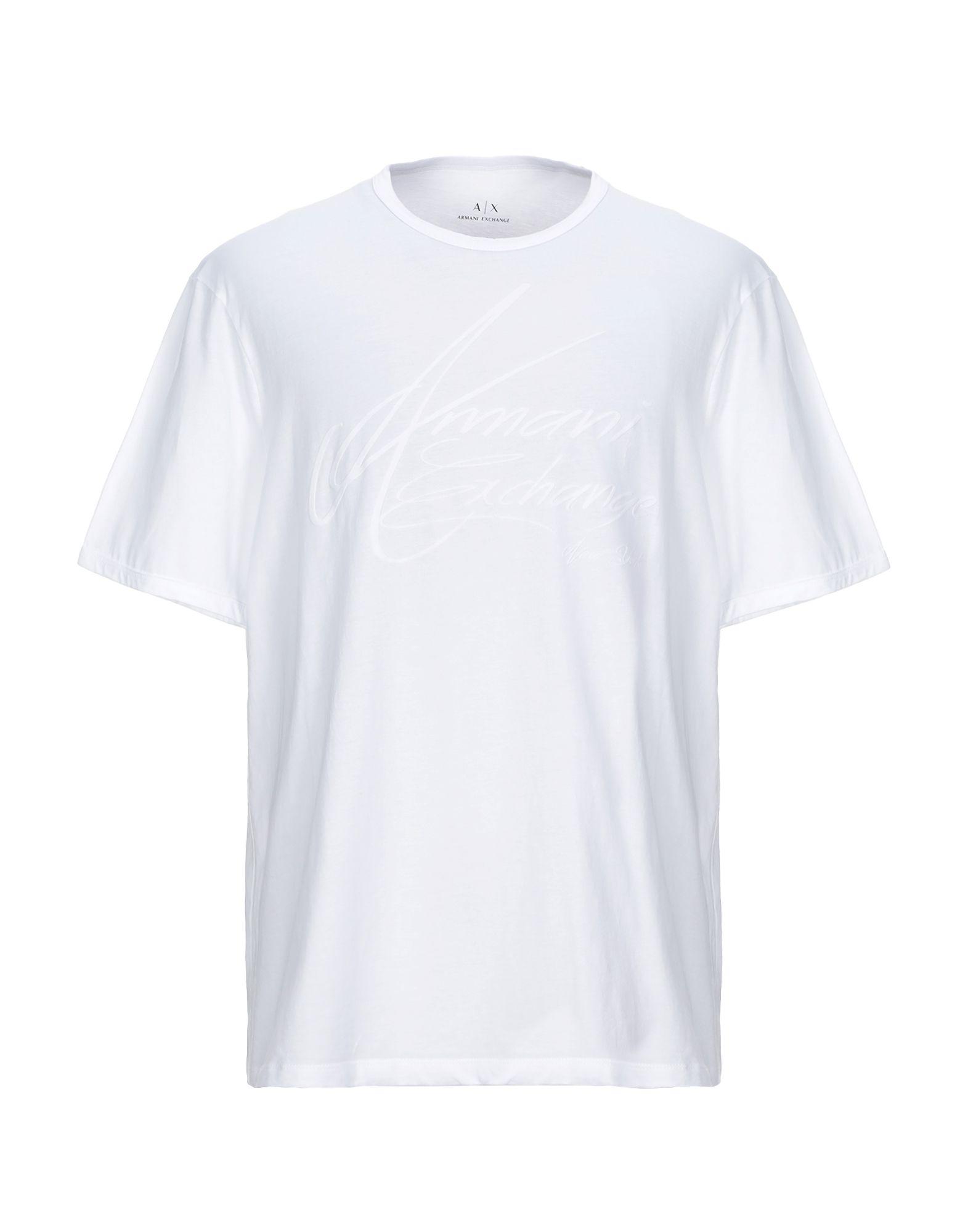 Armani Exchange Velvet T-shirt in White for Men - Lyst