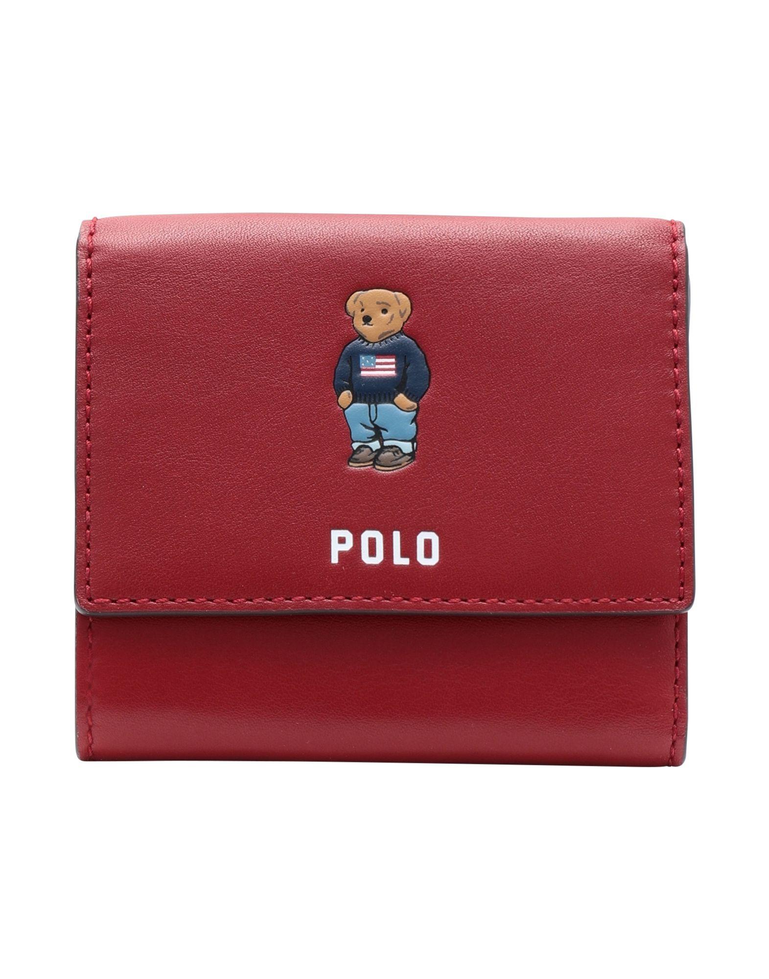 Polo Ralph Lauren Leather Wallet in Red - Lyst