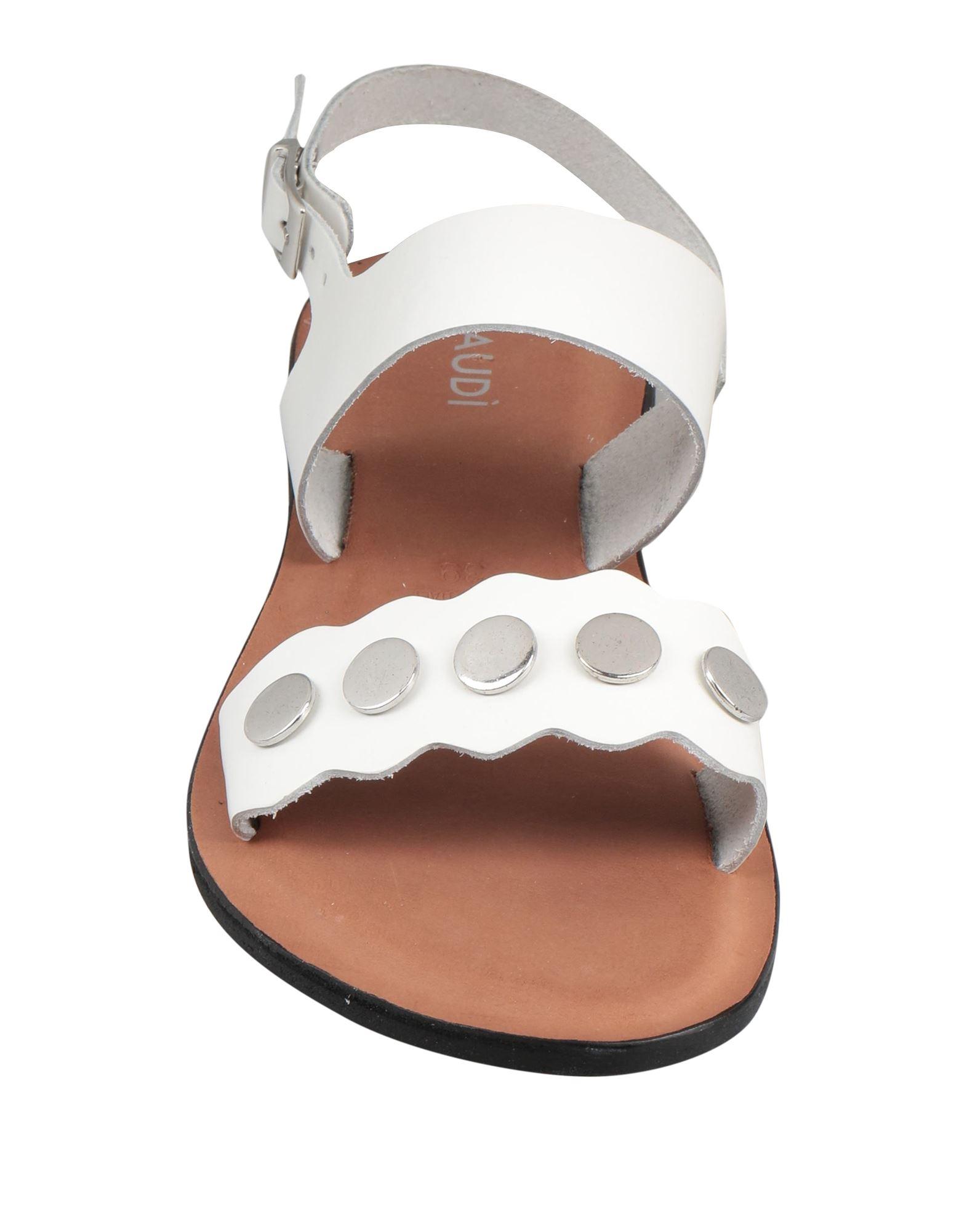 GAUDI Leather Sandals in White | Lyst