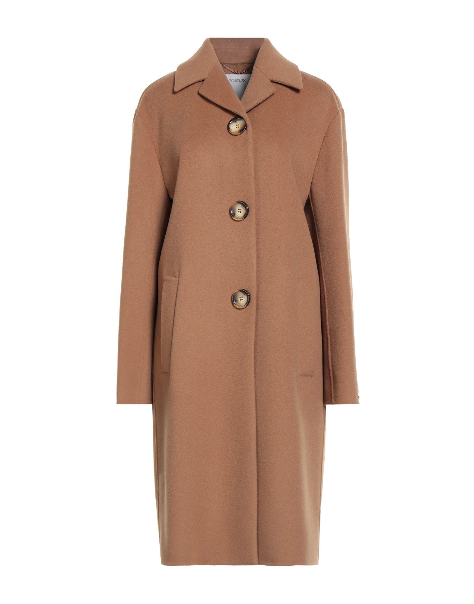 コート Sportmax Camel-Coloured Wool Coat Sportmax Veleno belted virgin wool coat Sportmax
