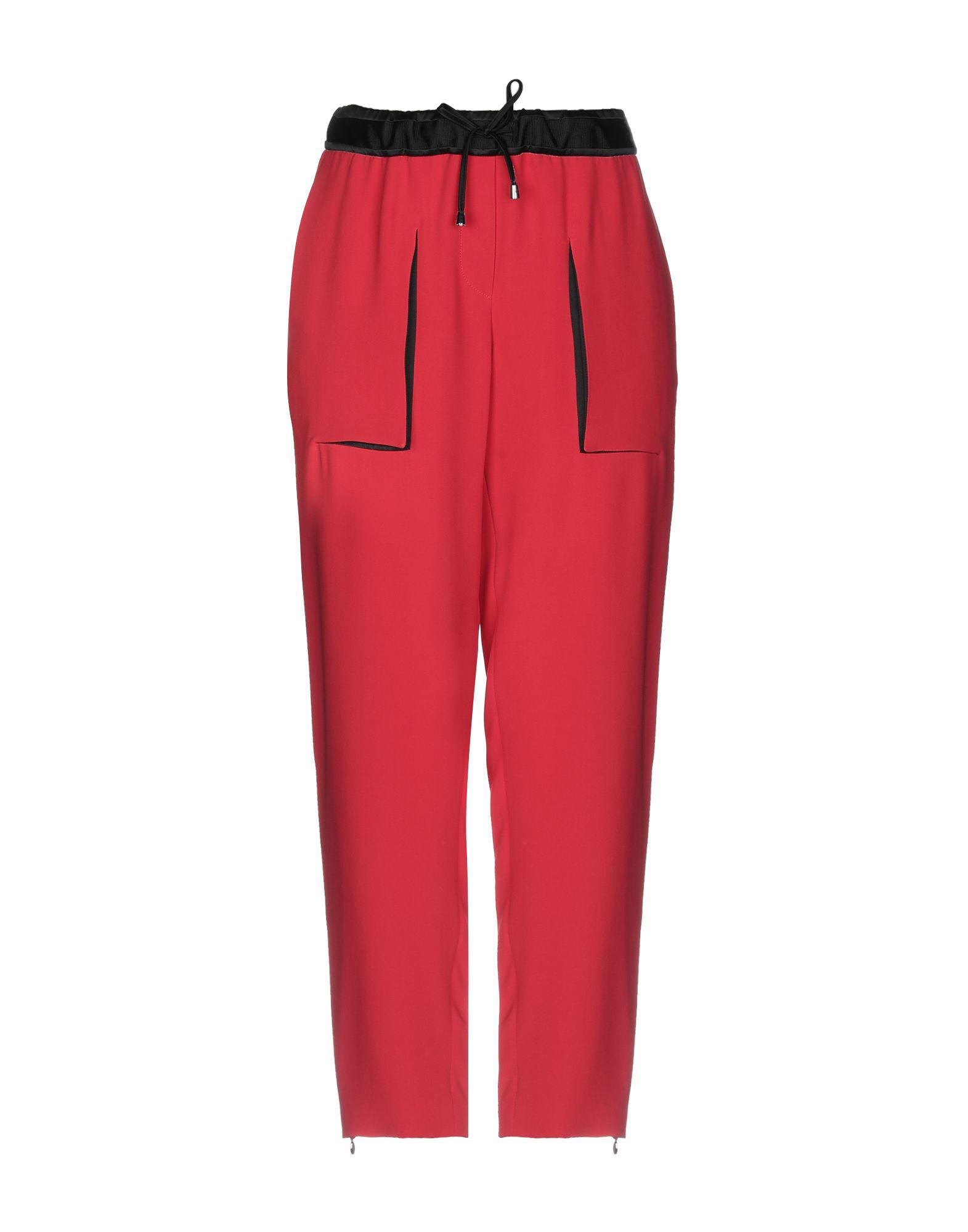 red casual pants