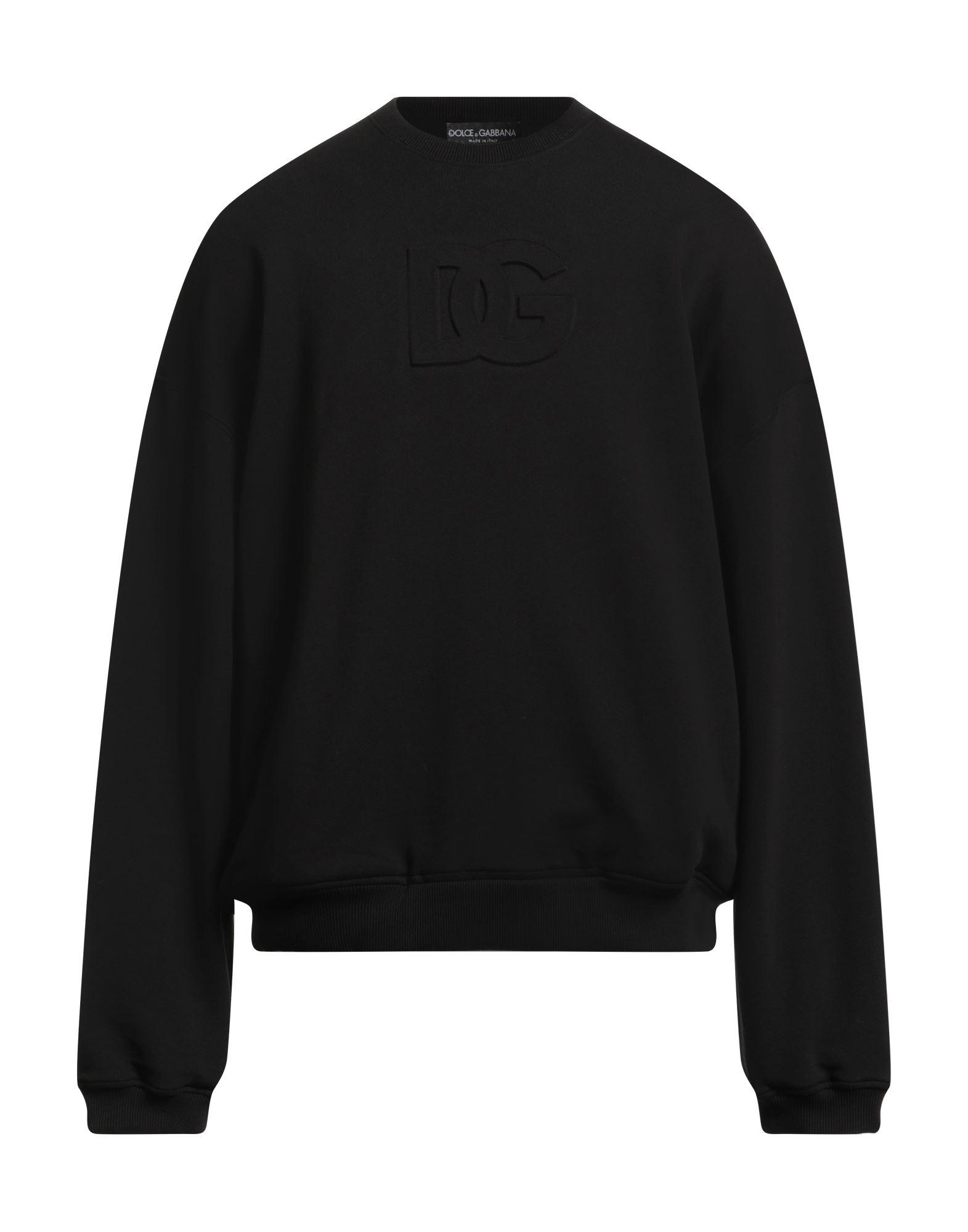 スウェット・トレーナー Dolce Gabbana Long Sleeve Crew-Neck Sweatshirt Jersey sweatshirt with branded tag in Black for Men
