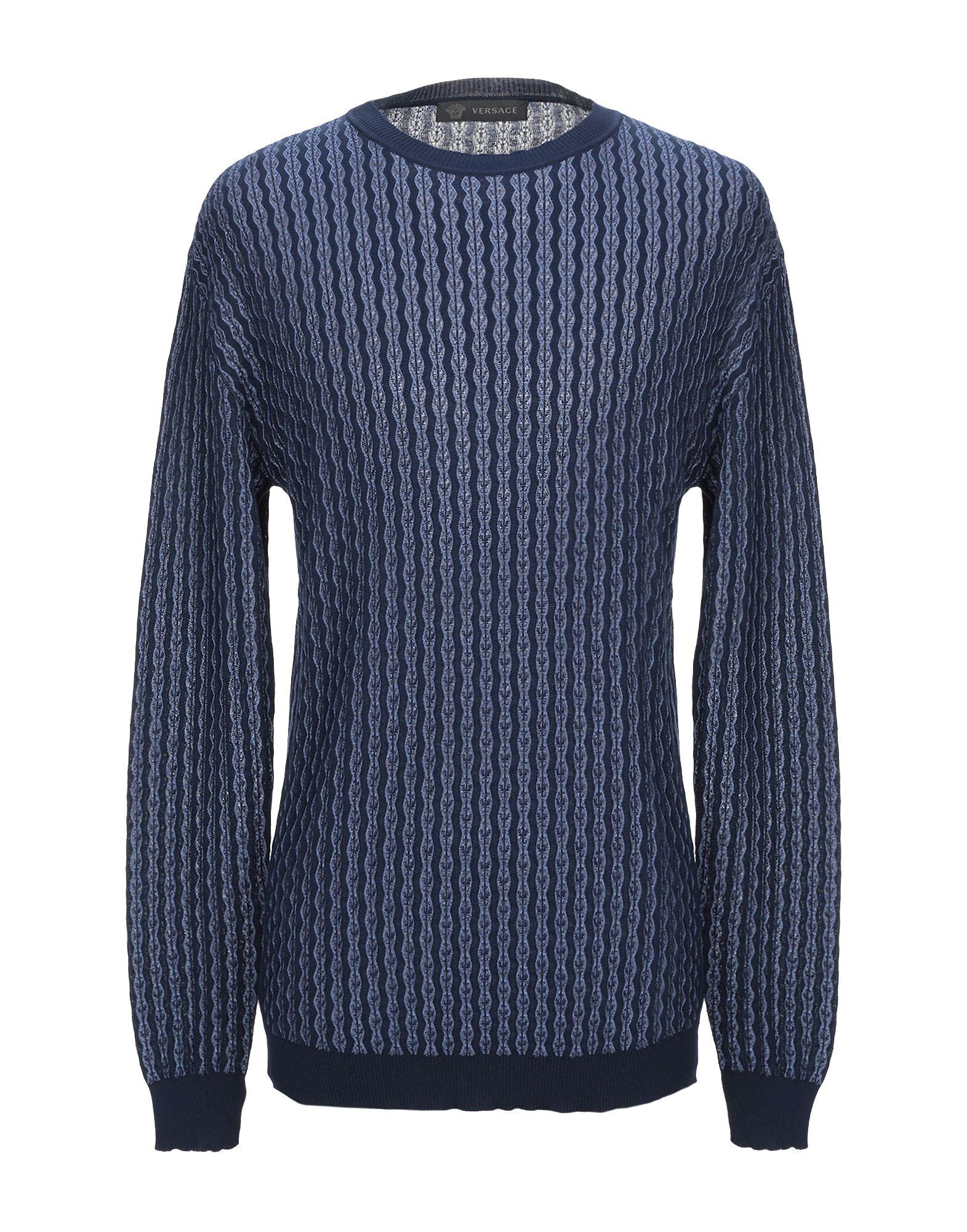 Versace Synthetic Sweater in Blue for Men - Lyst