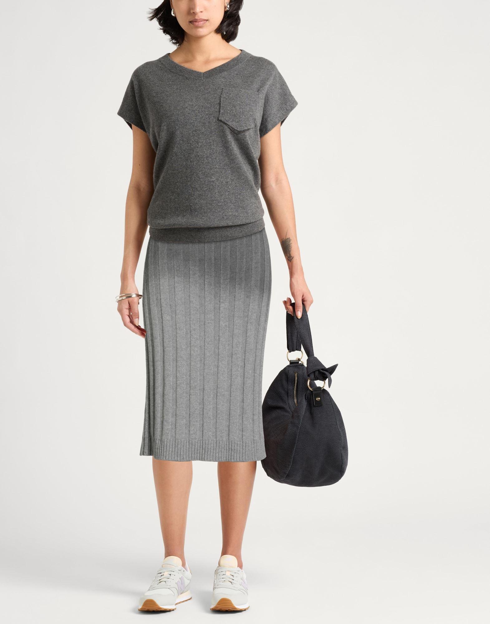 スカート Fabiana Filippi Knee-Length Ribbed Skirt With Textured Fabiana Filippi knee-length Skirt | Red | FARFETCH