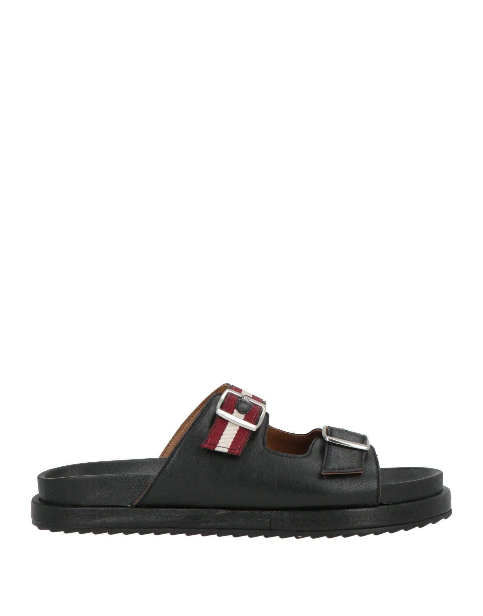 Bally Black Logo Slide Sandals with Red Accent Bally Men main image 3