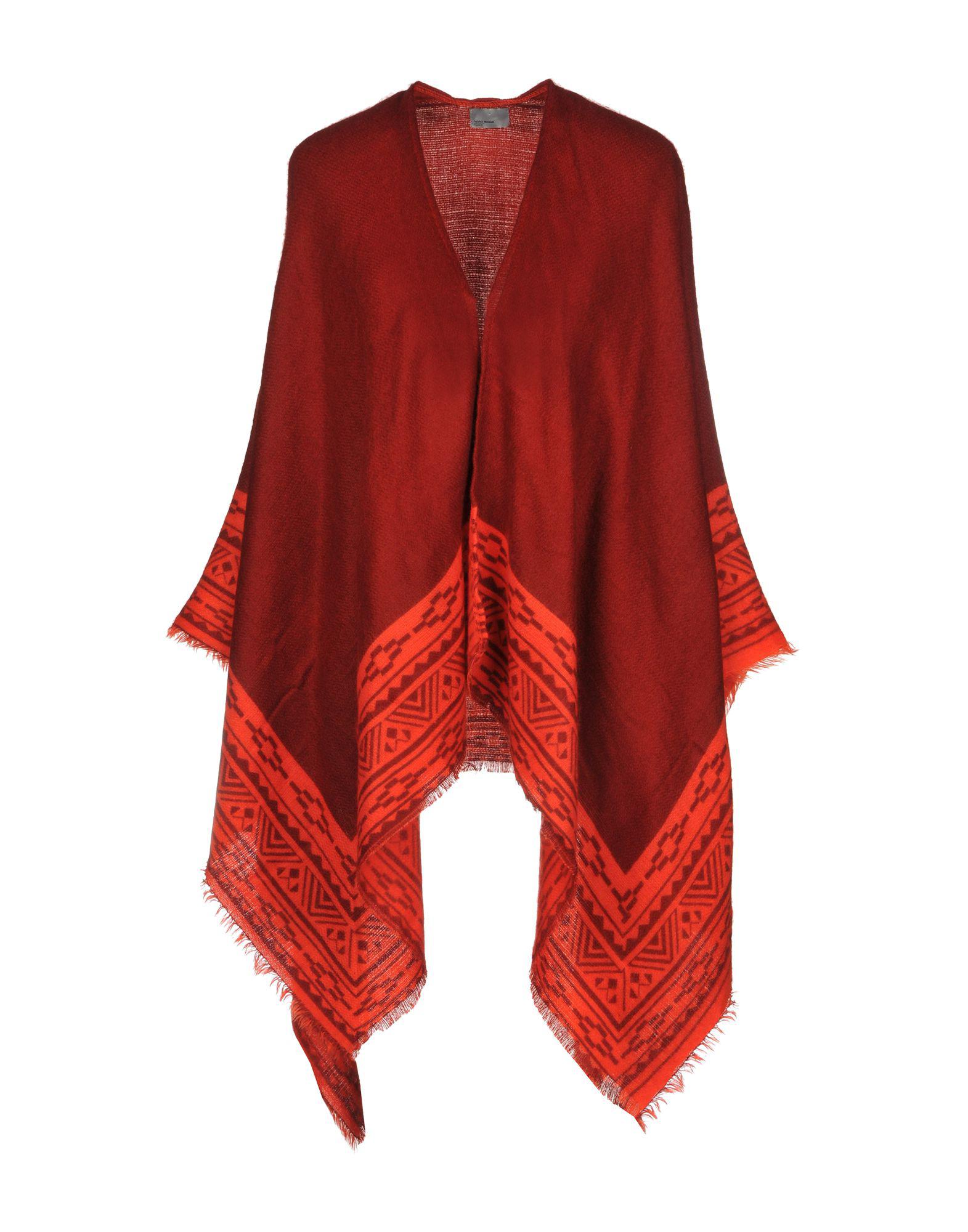 Vero Moda Flannel Capes & Ponchos in Rust (Red) - Lyst
