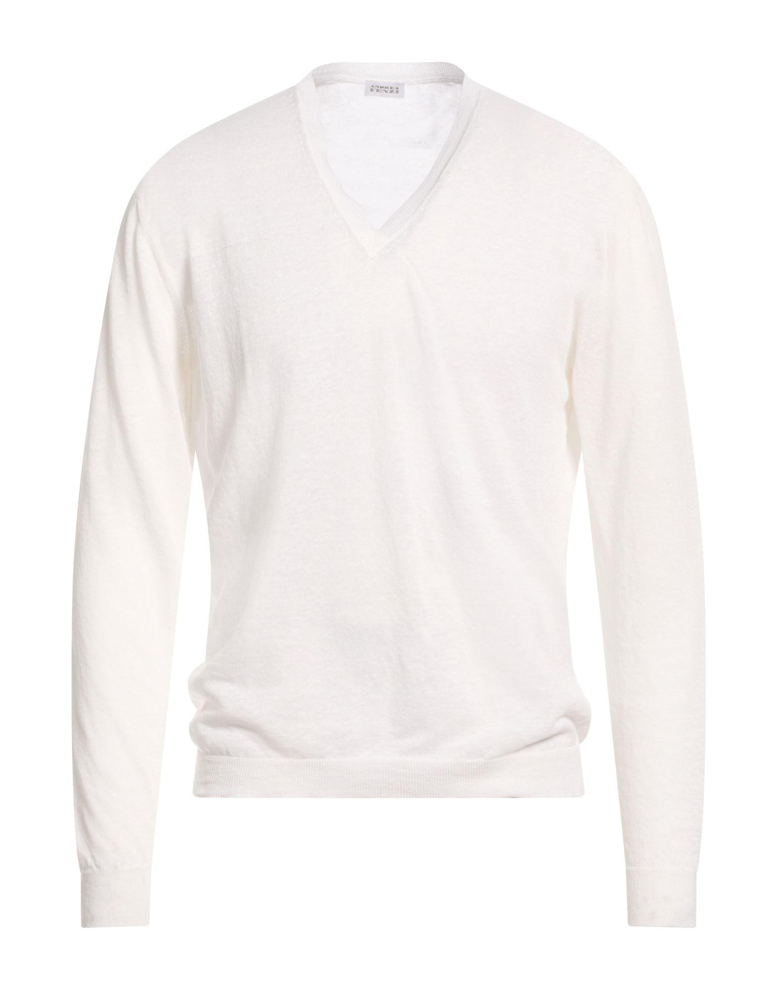 Andrea Fenzi Sweater Linen, Cotton in White for Men | Lyst