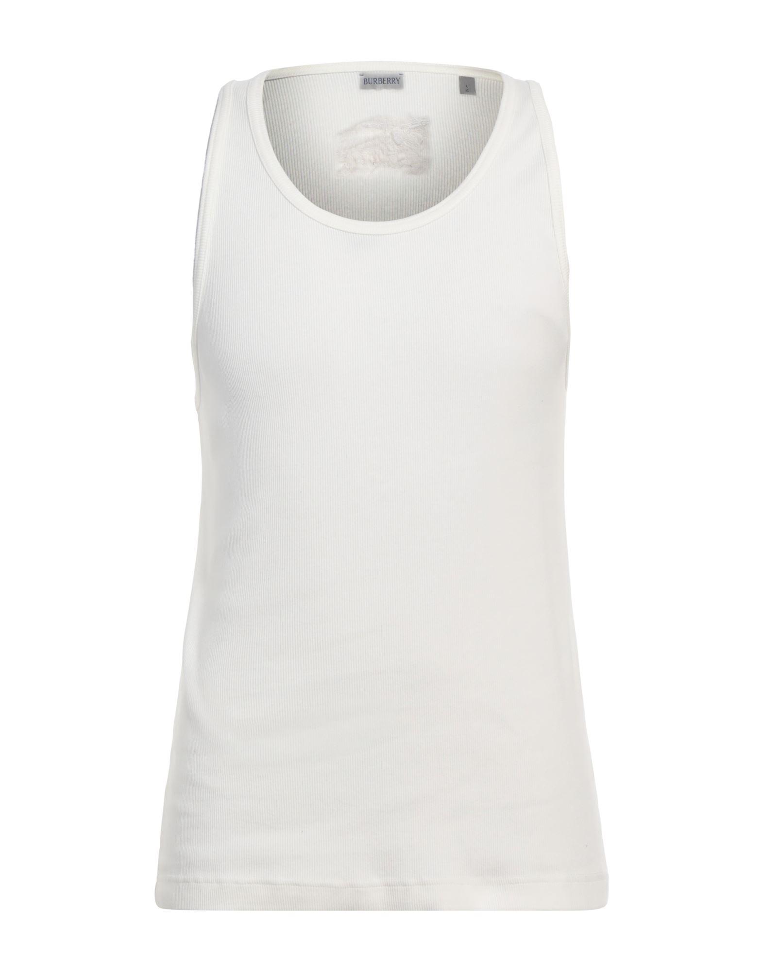 Tシャツ・カットソー BURBERRY SLEEVELESS COTTON SHIRT Burberry logo-print Cotton T-shirt | White | FARFETCH JO