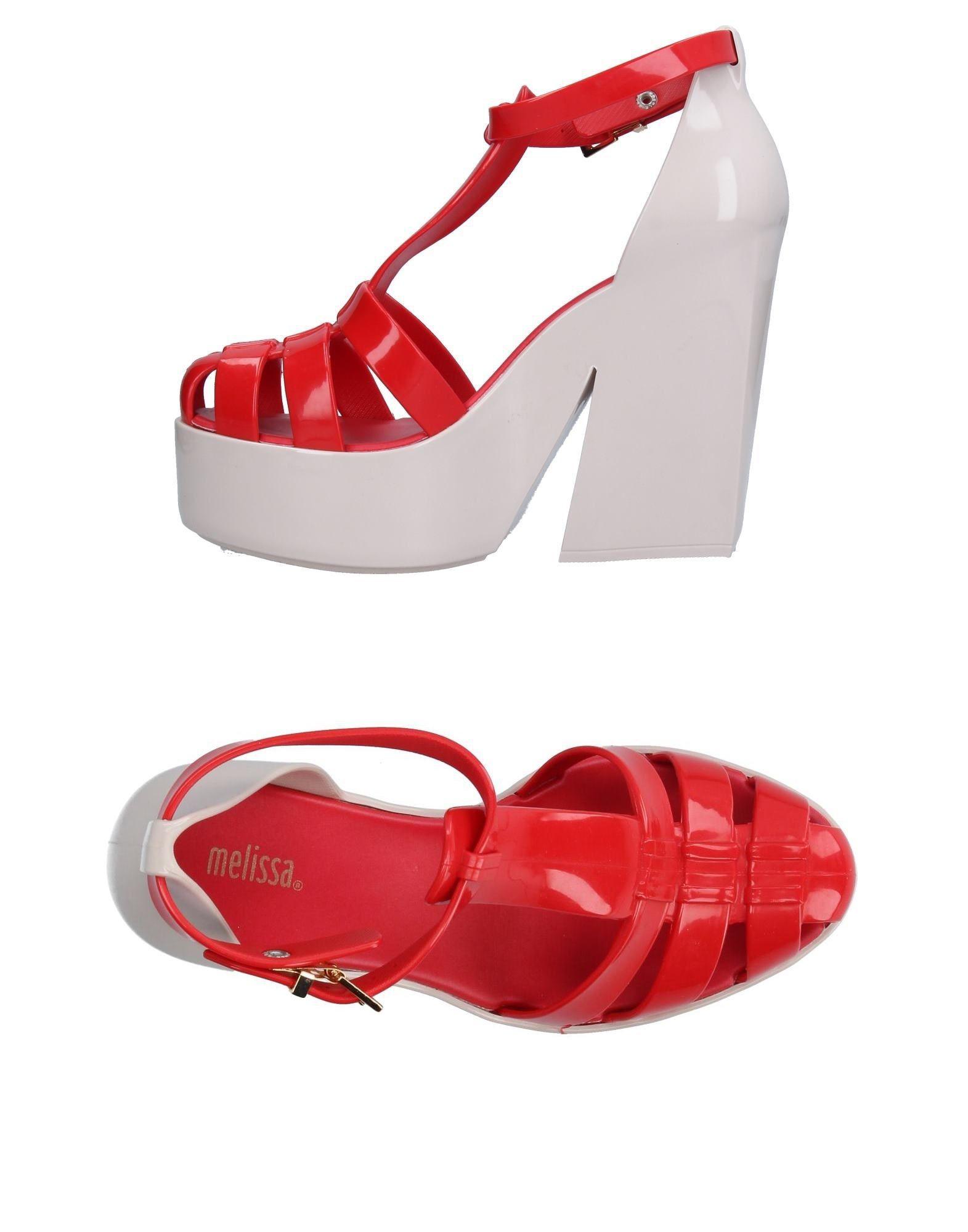 melissa red sandals