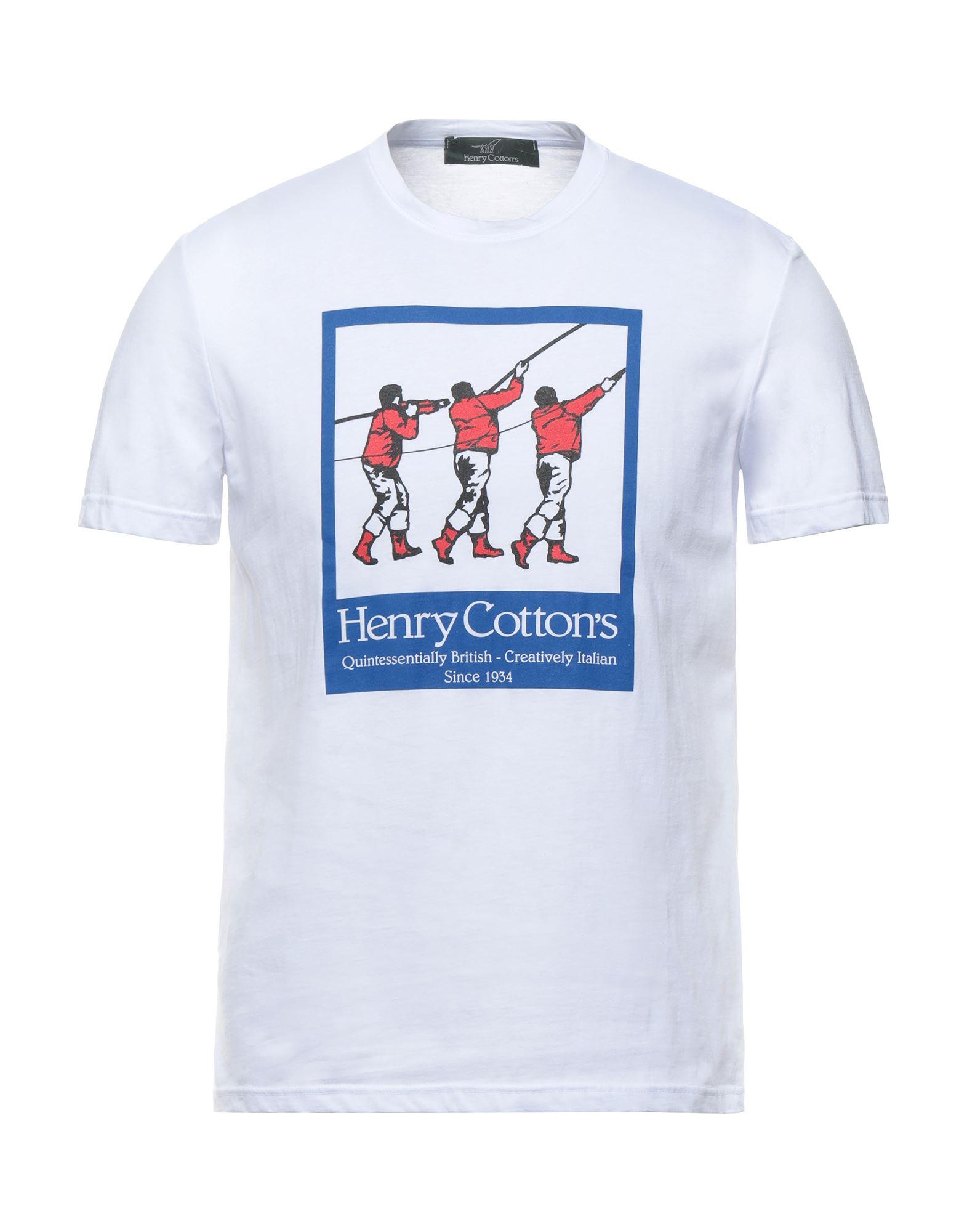 Henry Cotton's T-shirt in White for Men - Lyst
