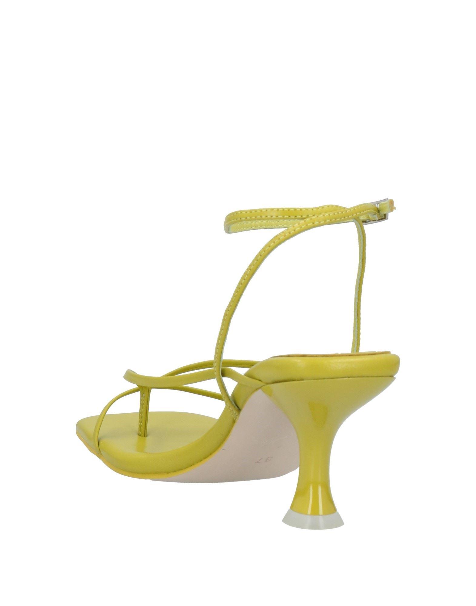 yellow toe post sandals