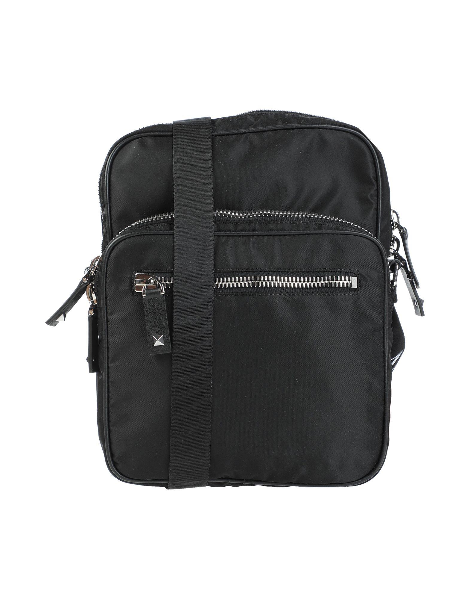 Valentino Garavani Leather Cross-body Bag in Black for Men - Lyst