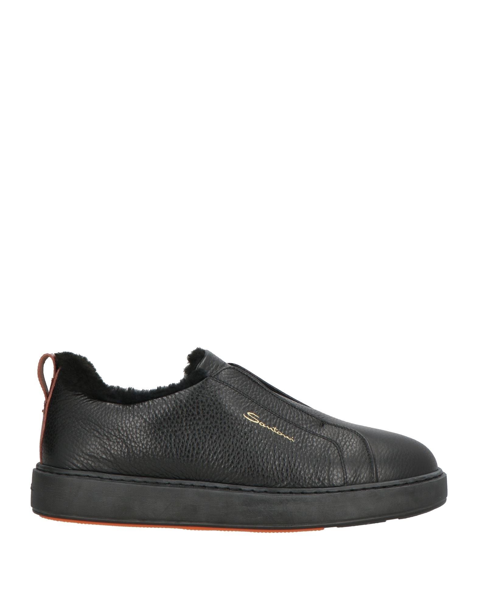 スニーカー Santoni Sneakers Santoni sneaker LEATHER BLACK