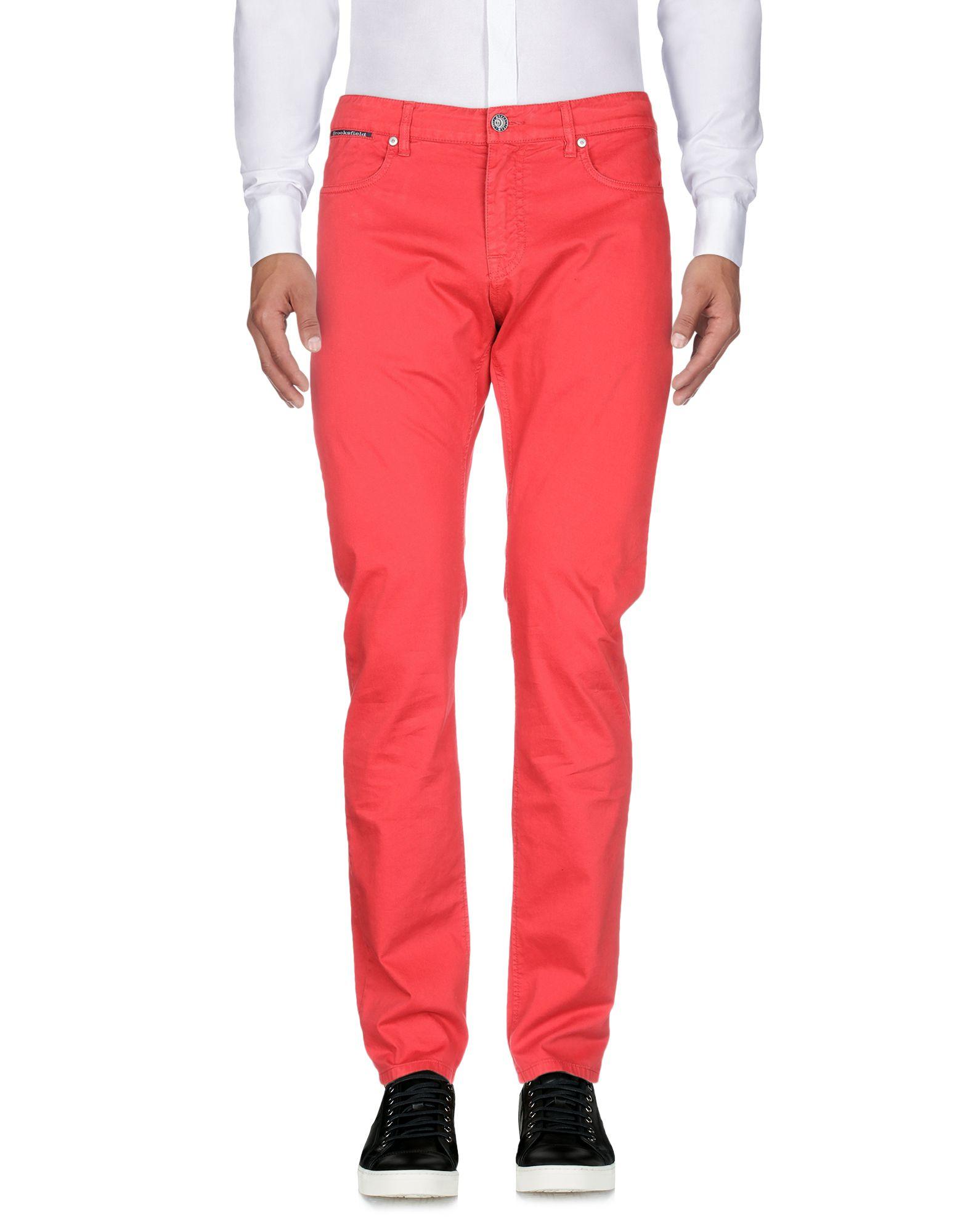 red casual pants