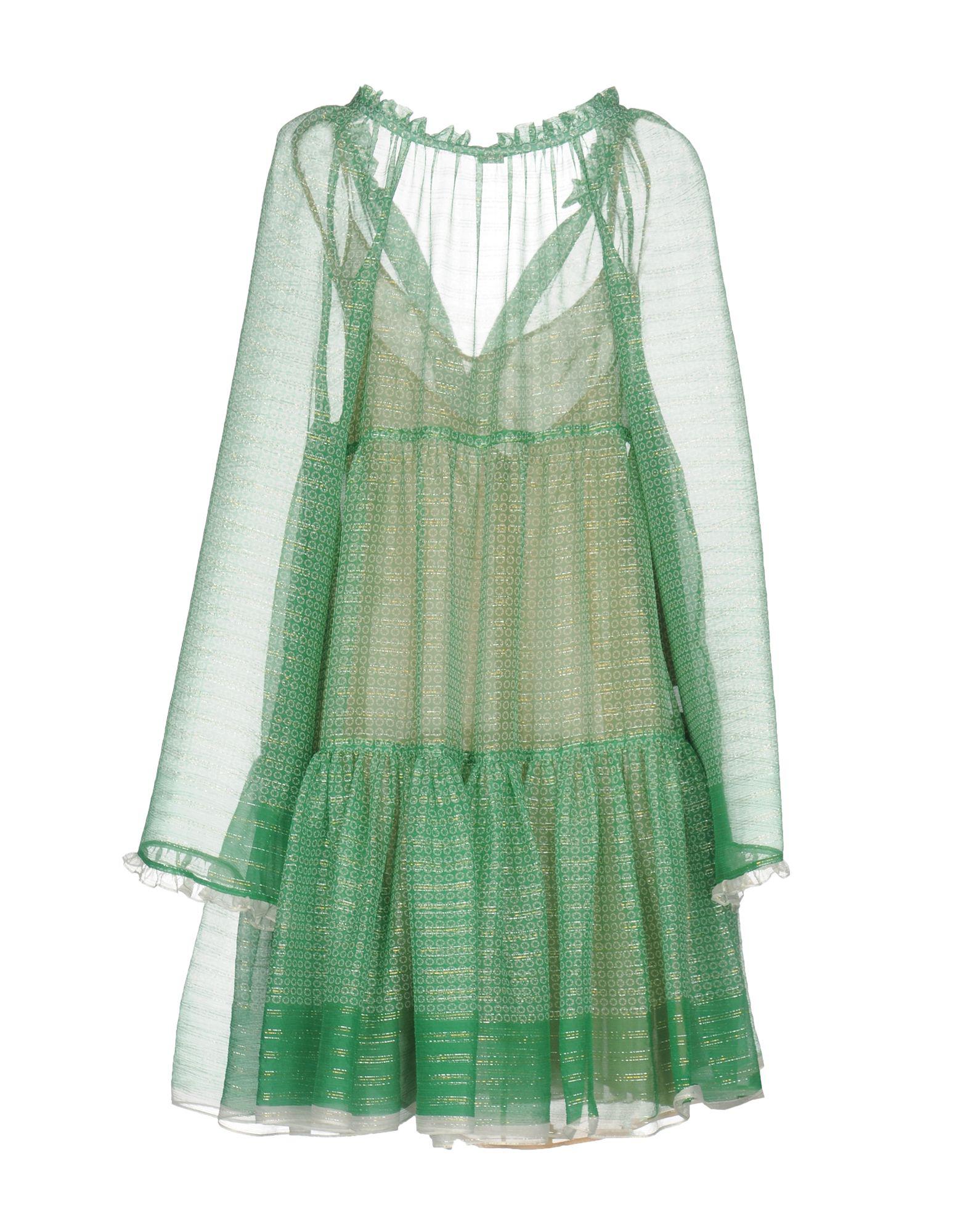 Stella McCartney Silk Short Dress in Green - Lyst