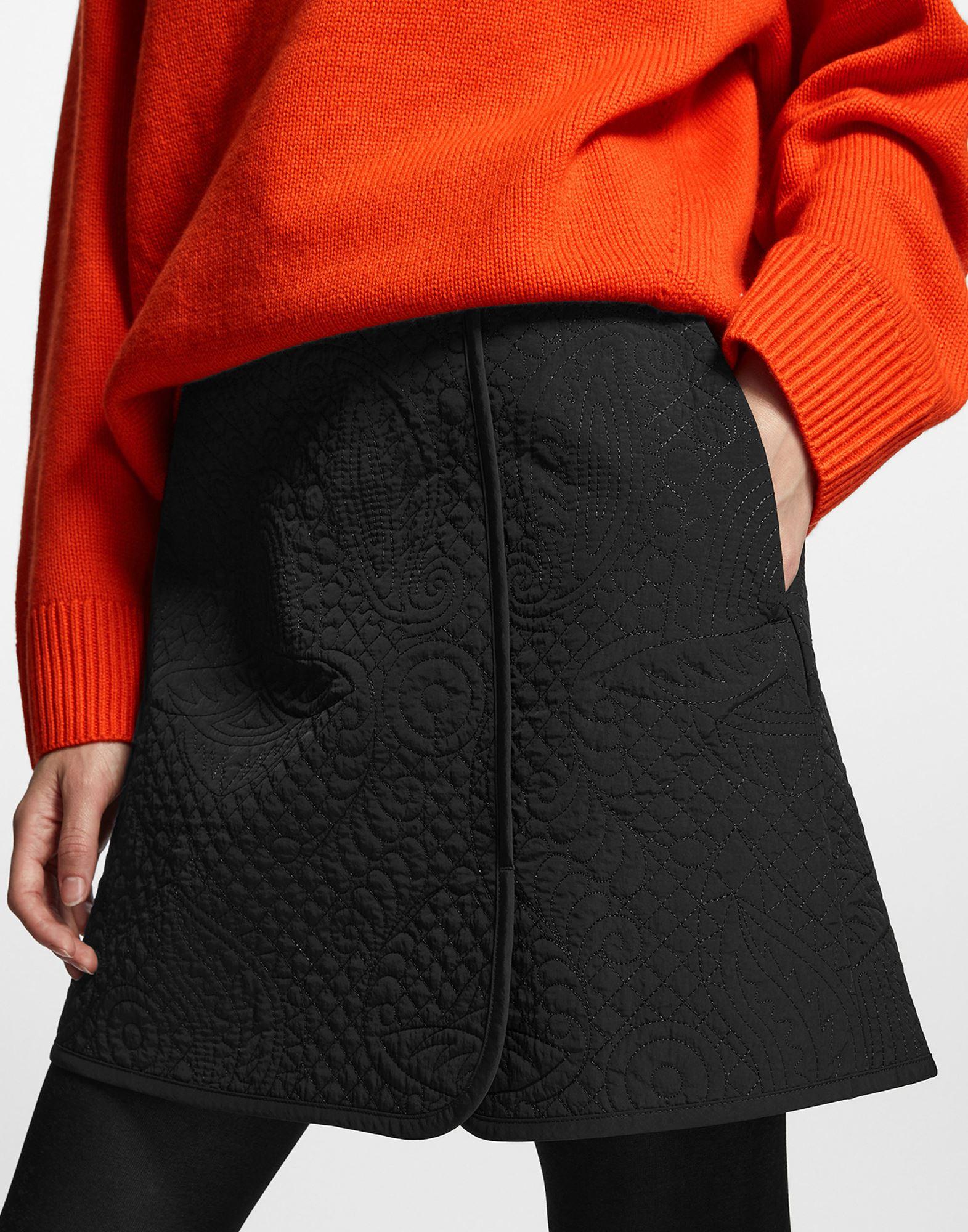 COS Quilted Wrap Mini Skirt in Black | Lyst