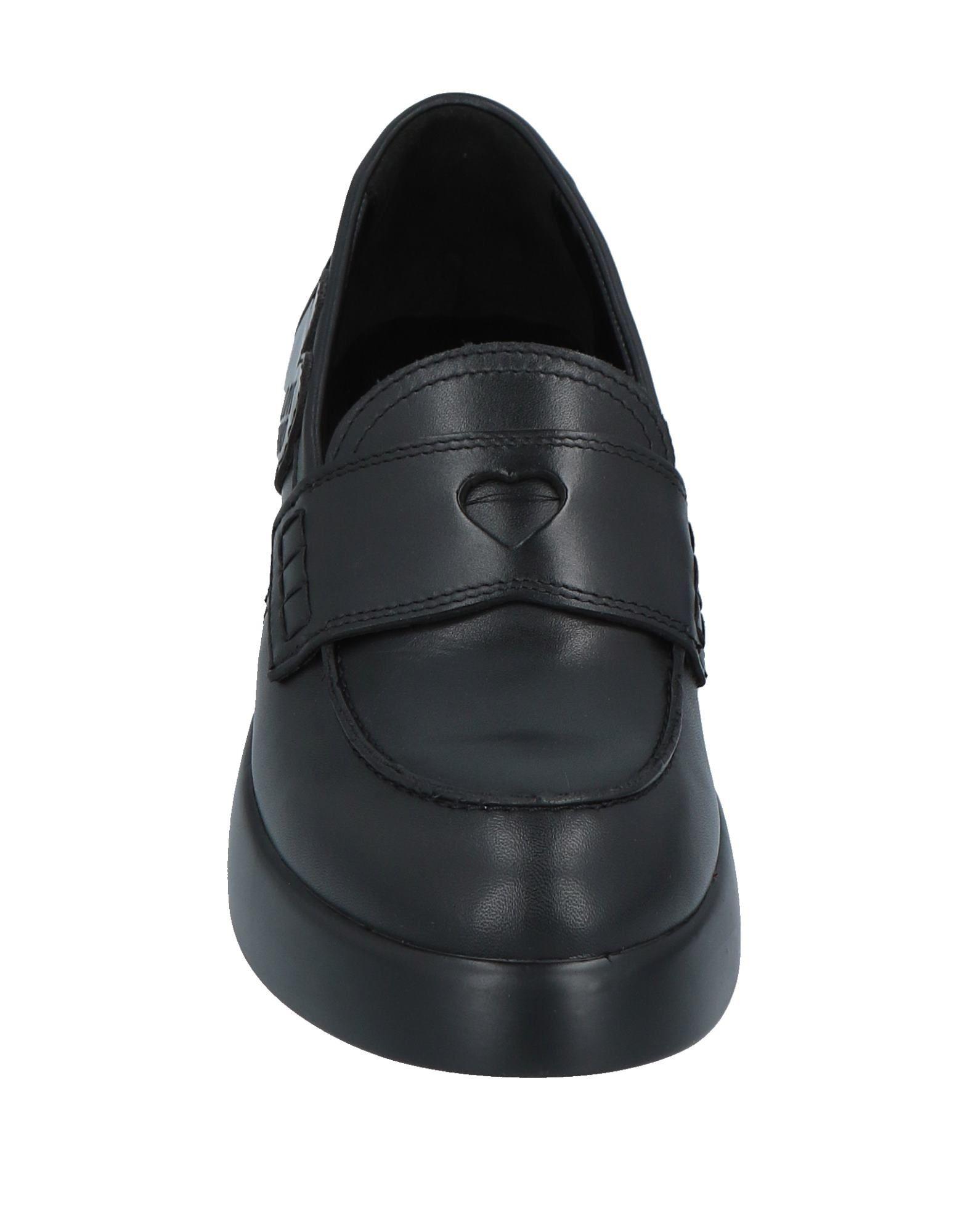 Love Moschino Leather Loafer in Black Lyst