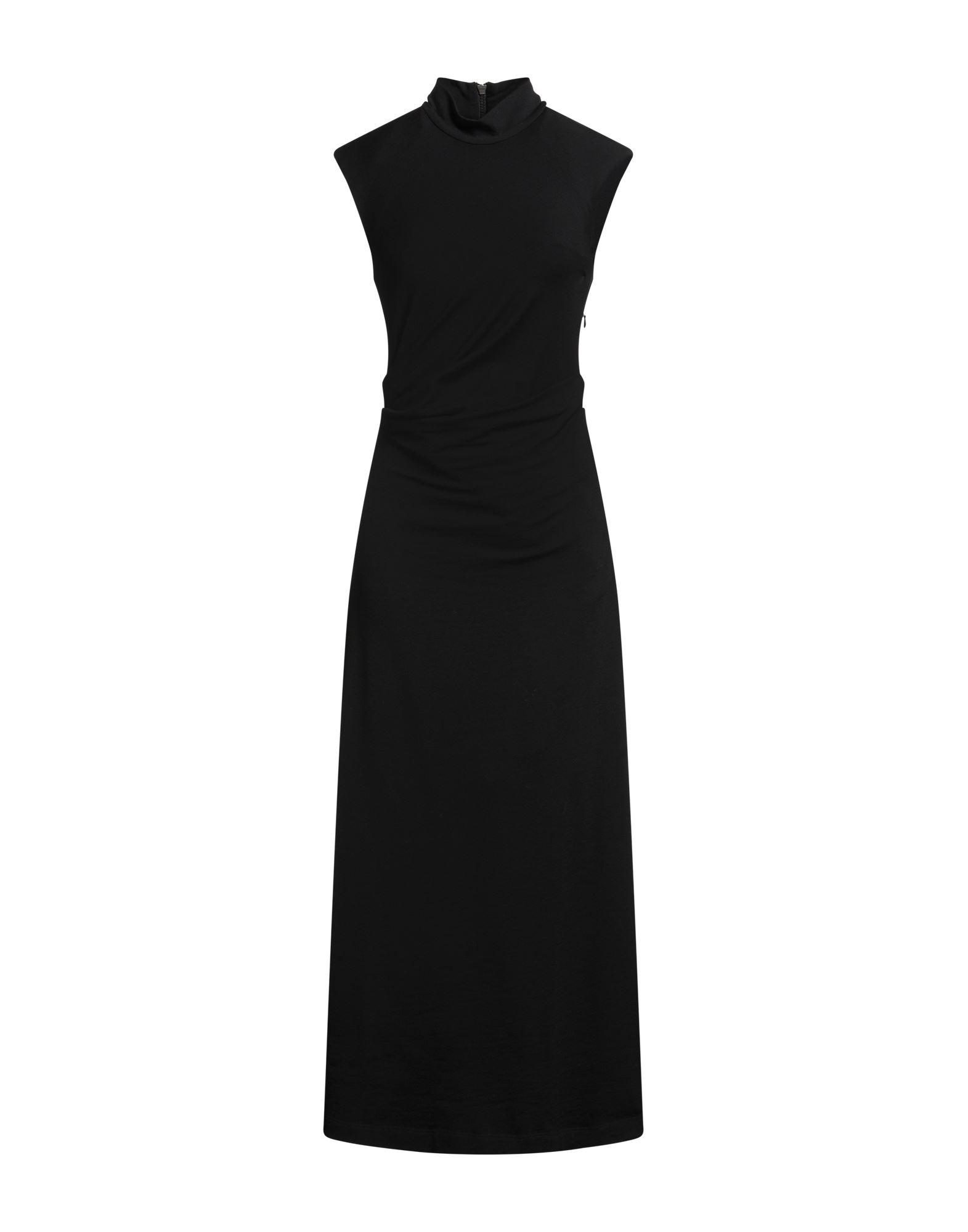 ワンピース BRUNELLO CUCINELLI BLACK AND GREY COTTON DRESS Brunello Cucinelli - Black Stretch Cotton Monili Tie Dress