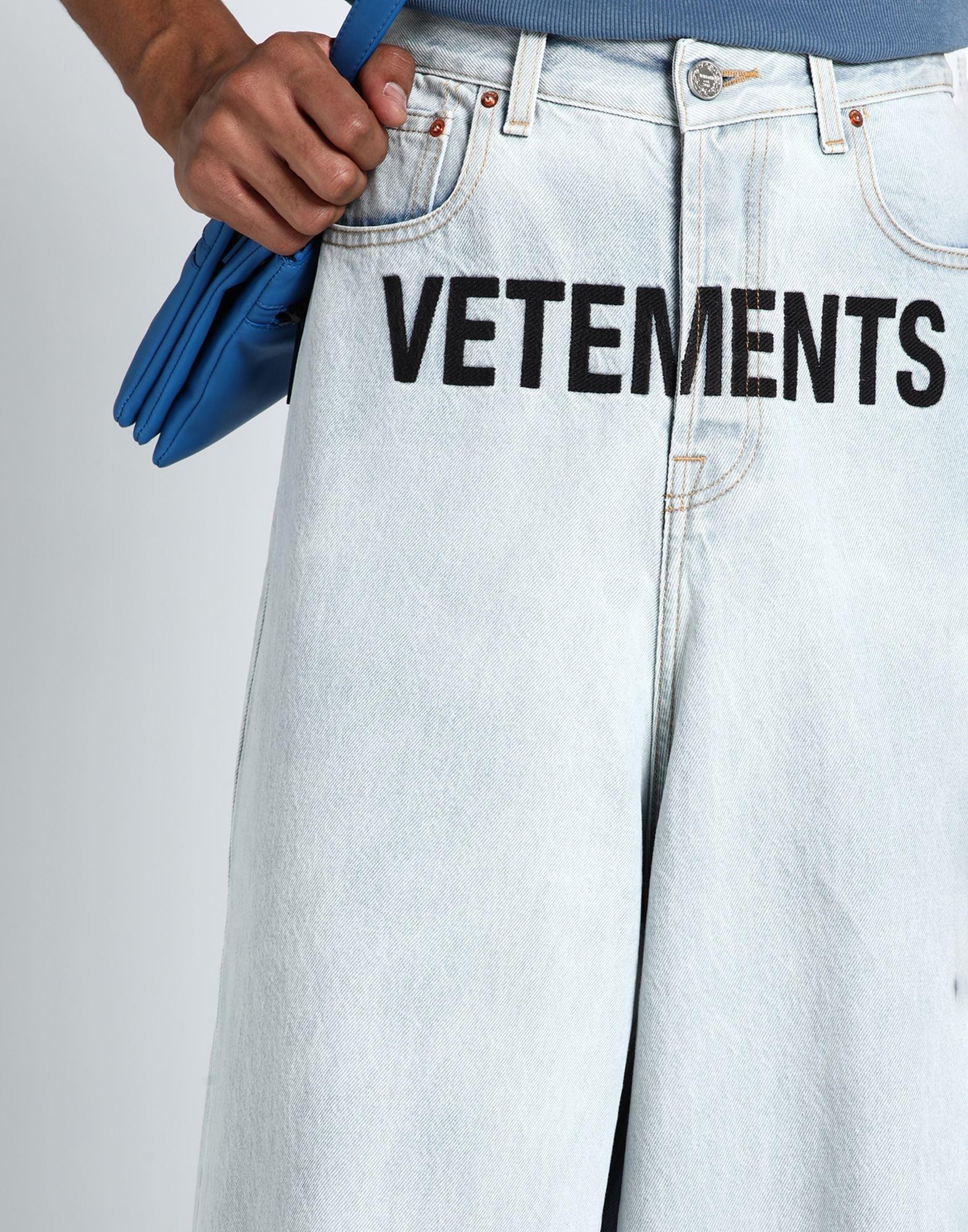 Vetements Denim Trousers in Blue for Men | Lyst