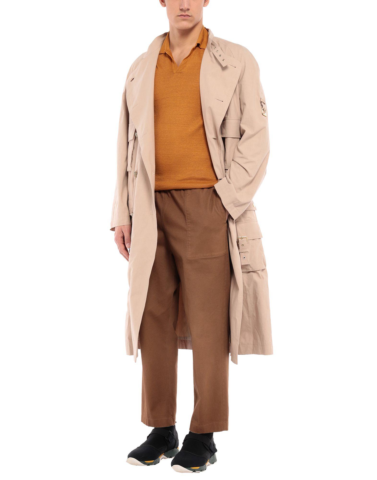 Balmain Cotton Overcoat in Beige (Natural) for Men - Lyst
