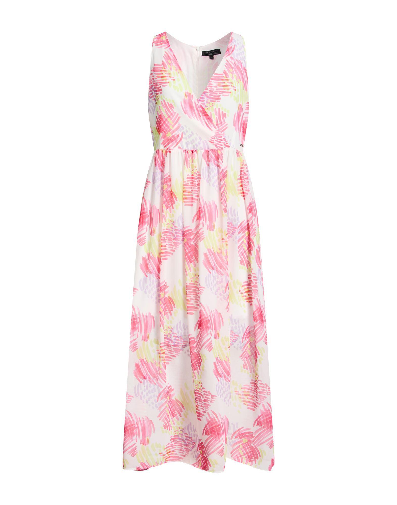 armani exchange pink maxi dress Armani Exchange A|X Simple tank Pink Maxi Dress sheer bottom SP EUC