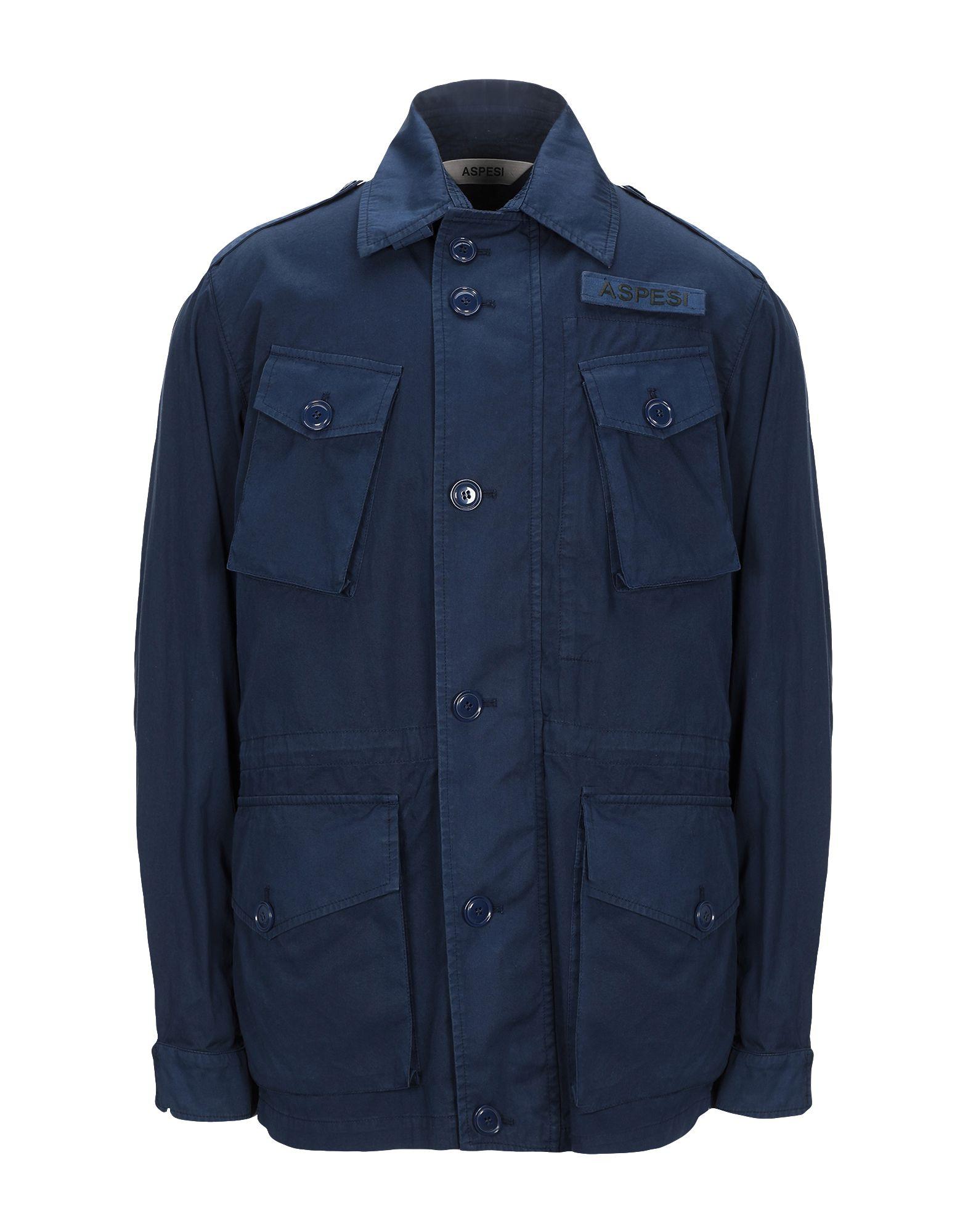 Aspesi Cotton Jacket in Dark Blue (Blue) for Men - Lyst