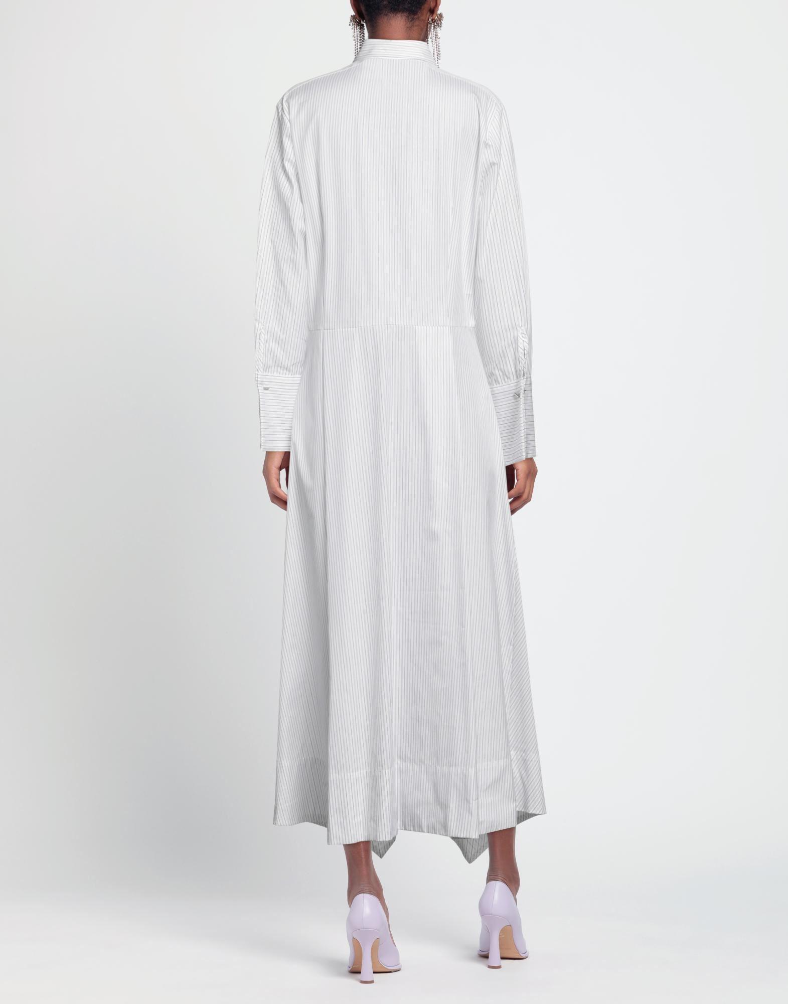 Aglini Long Dress in White | Lyst
