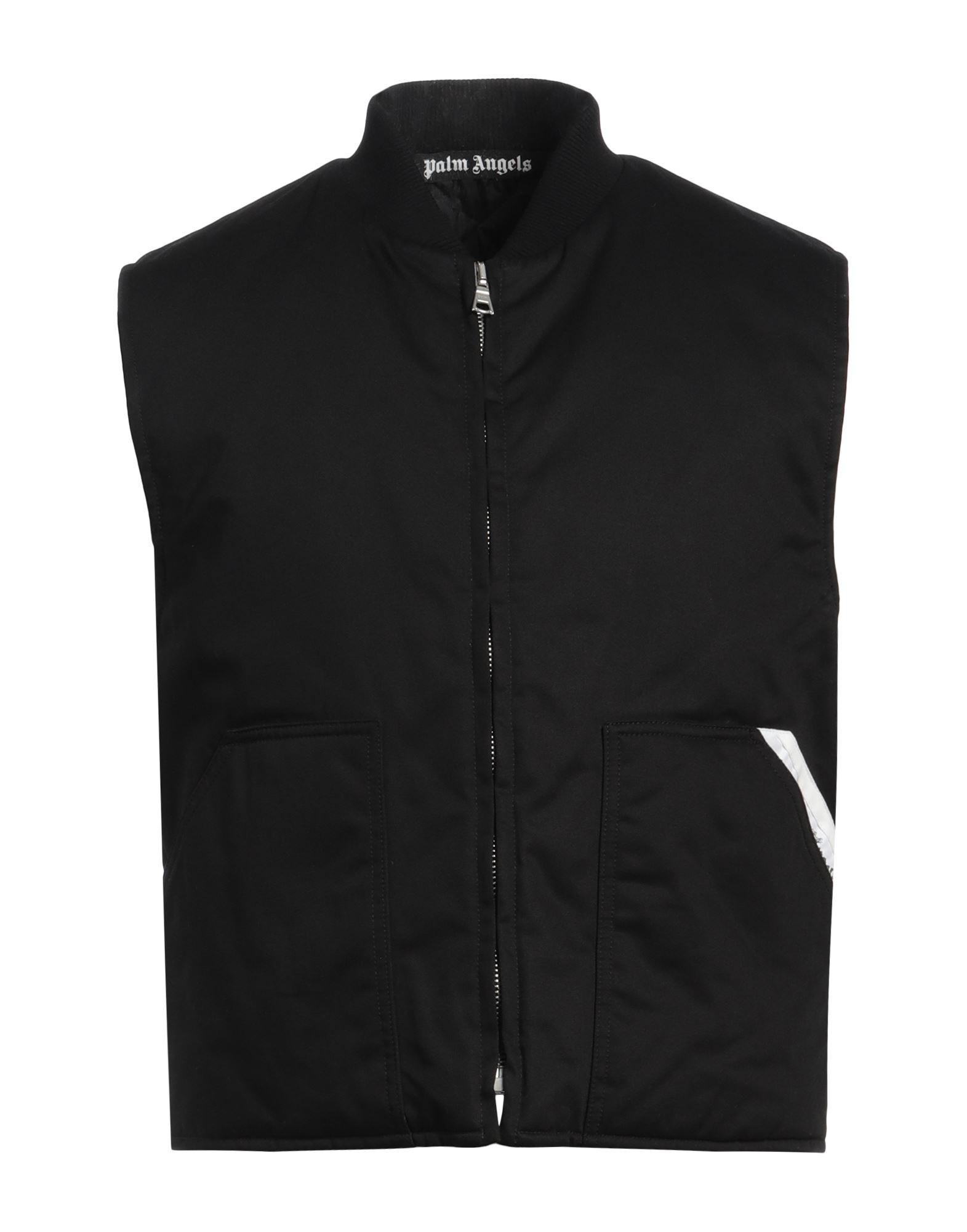 ダウンベスト Palm Angels SS24 Black nylon vest (PWEA118S24FAB001 1003) Palm Angels Waistcoats and gilets for Men | Online Sale up