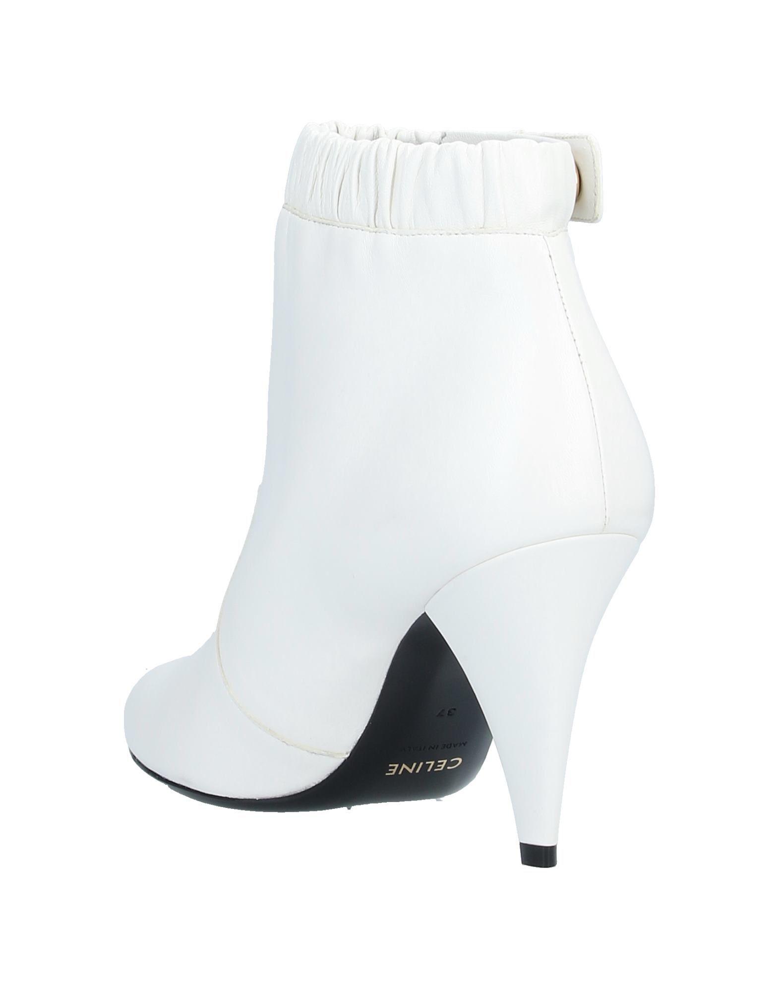 celine white ankle boots