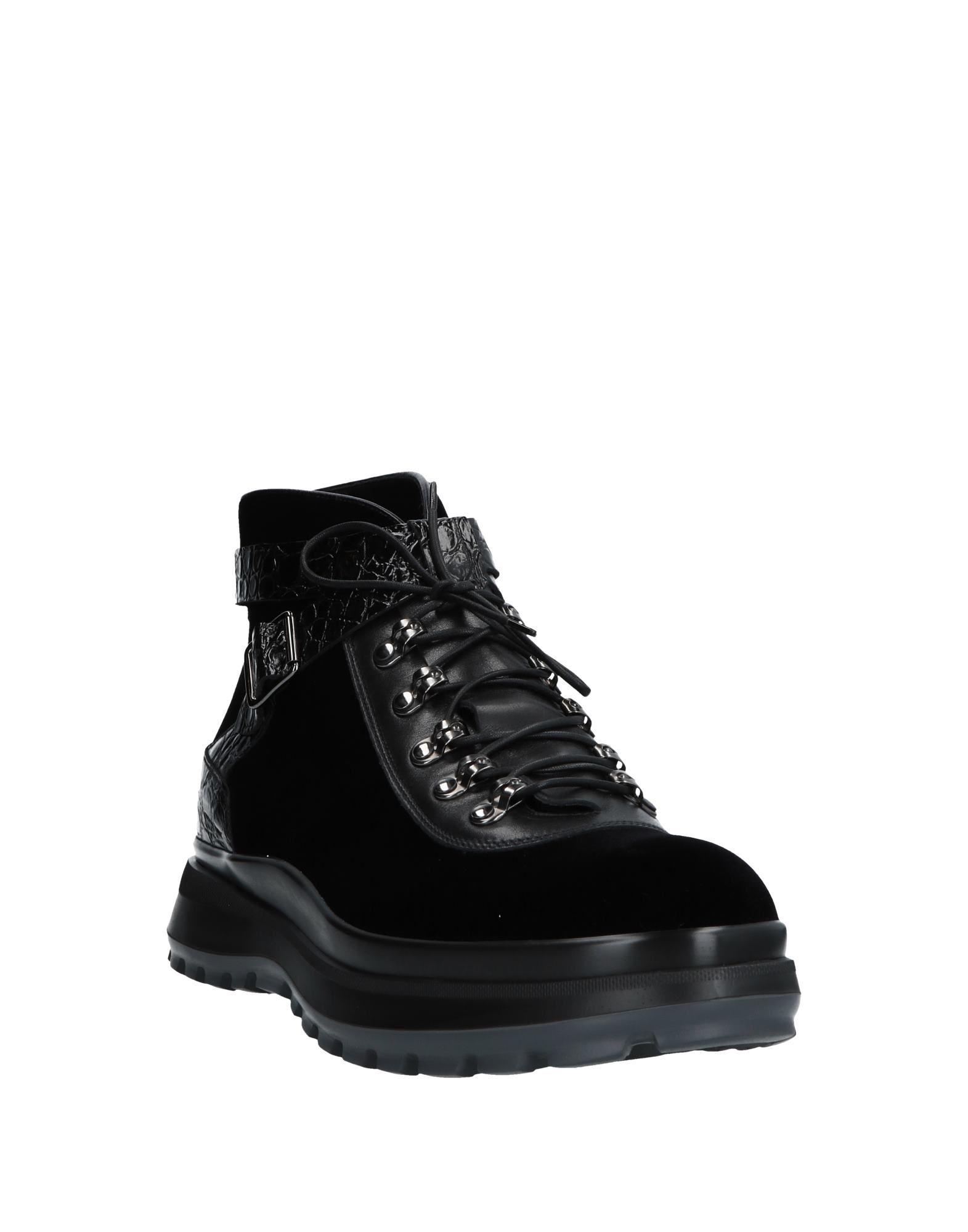 Giorgio Armani Leather High-tops & Sneakers in Black for Men - Lyst