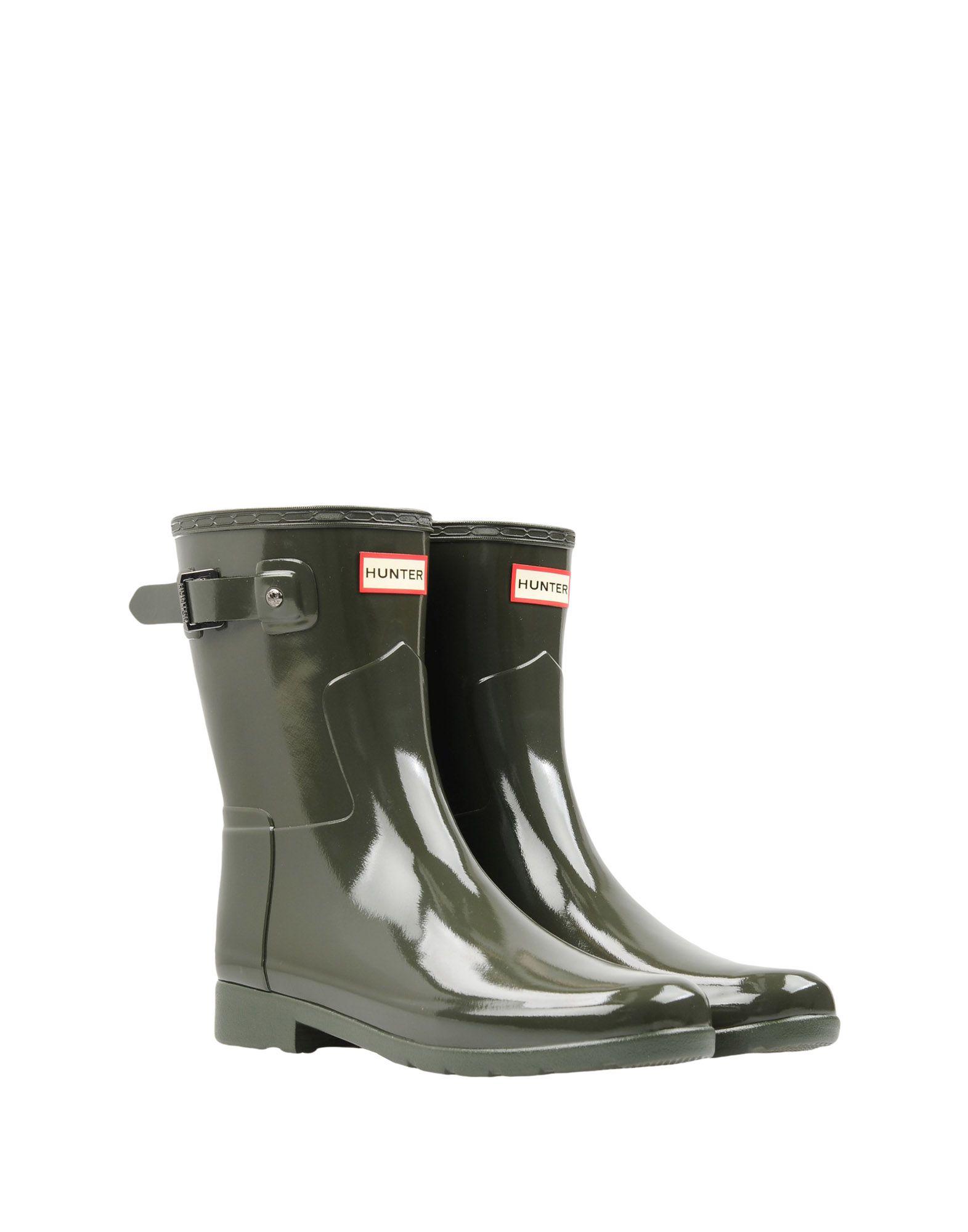 HUNTER Rubber Ankle Boots in Khaki (Green) Lyst