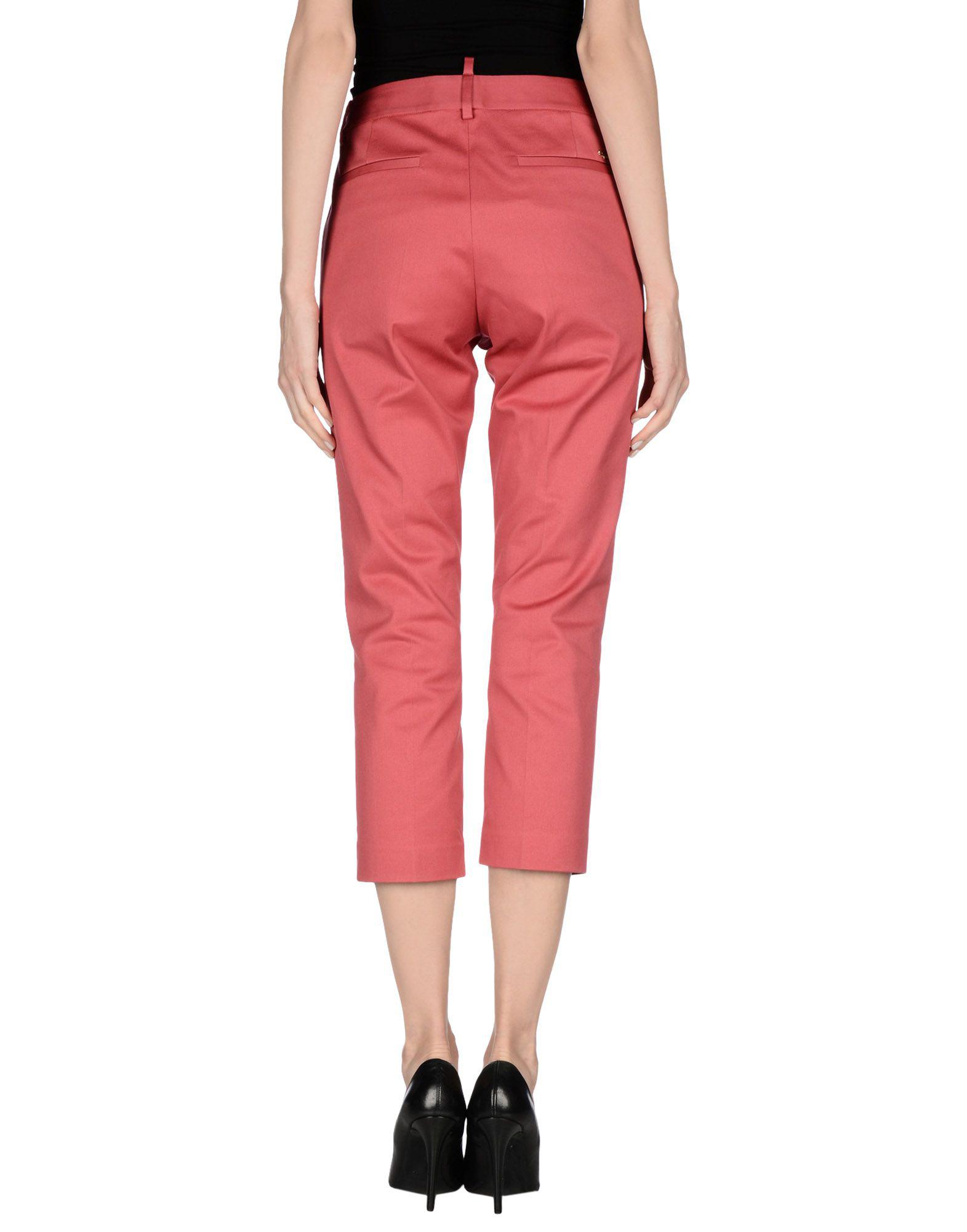 red casual pants