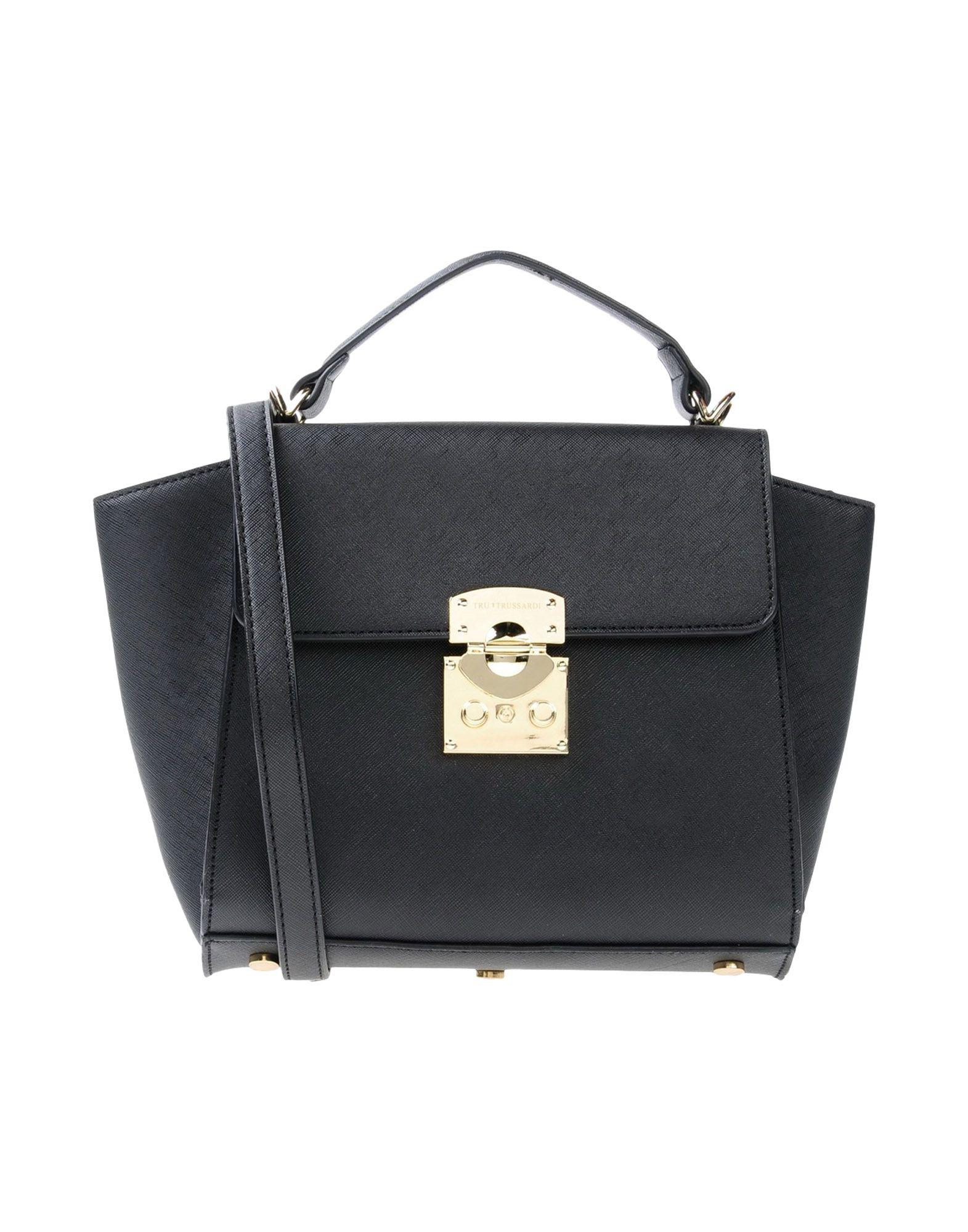 Tru Trussardi Leather Handbag in Black - Lyst