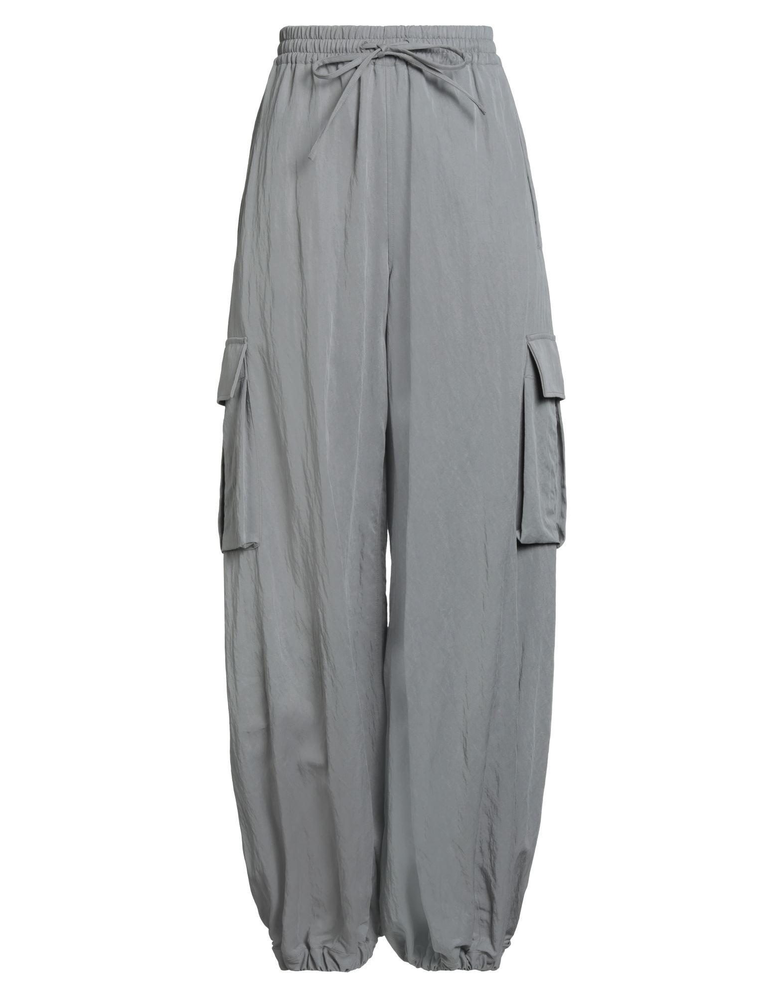 ☆Pleasenofollow☆ Tex Wide Work Pants Sand Grey PNBDPT004SG Marilyn Straight Ankle Pants In Stretch Twill - Pearl Grey