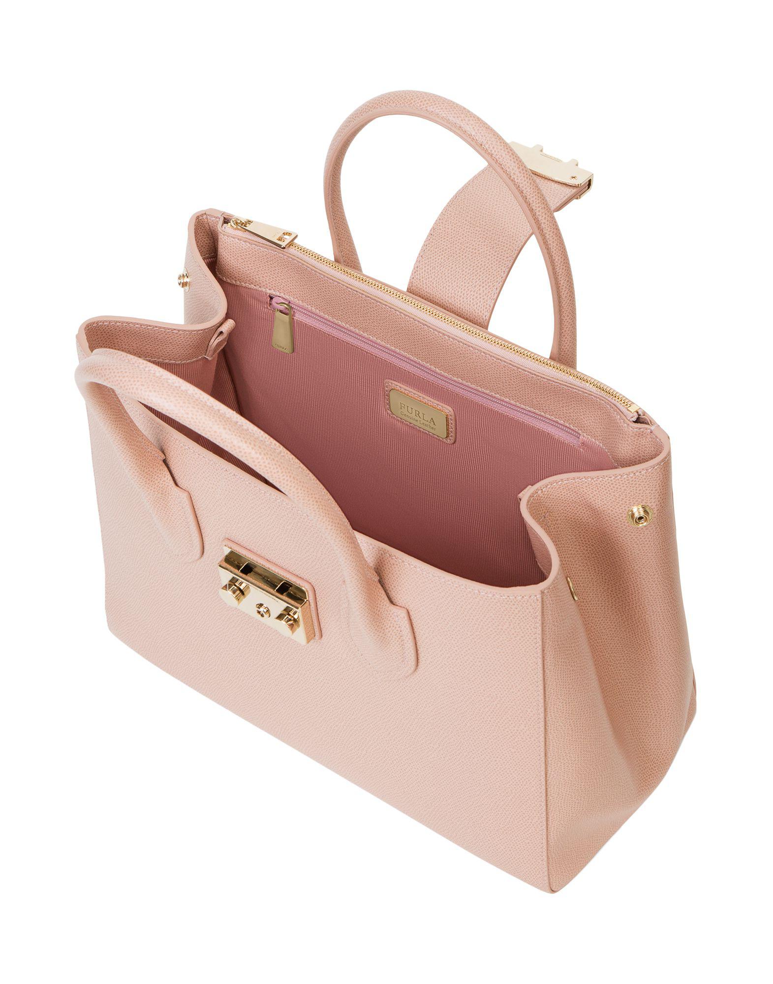 Furla Leather Handbag in Pale Pink (Pink) Lyst