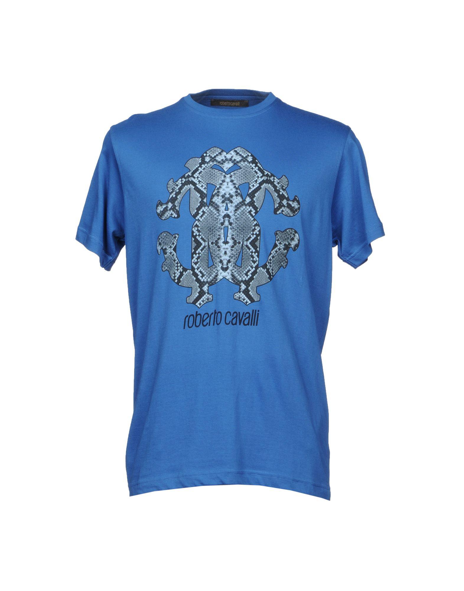 Lyst - Roberto Cavalli T-shirts in Blue for Men