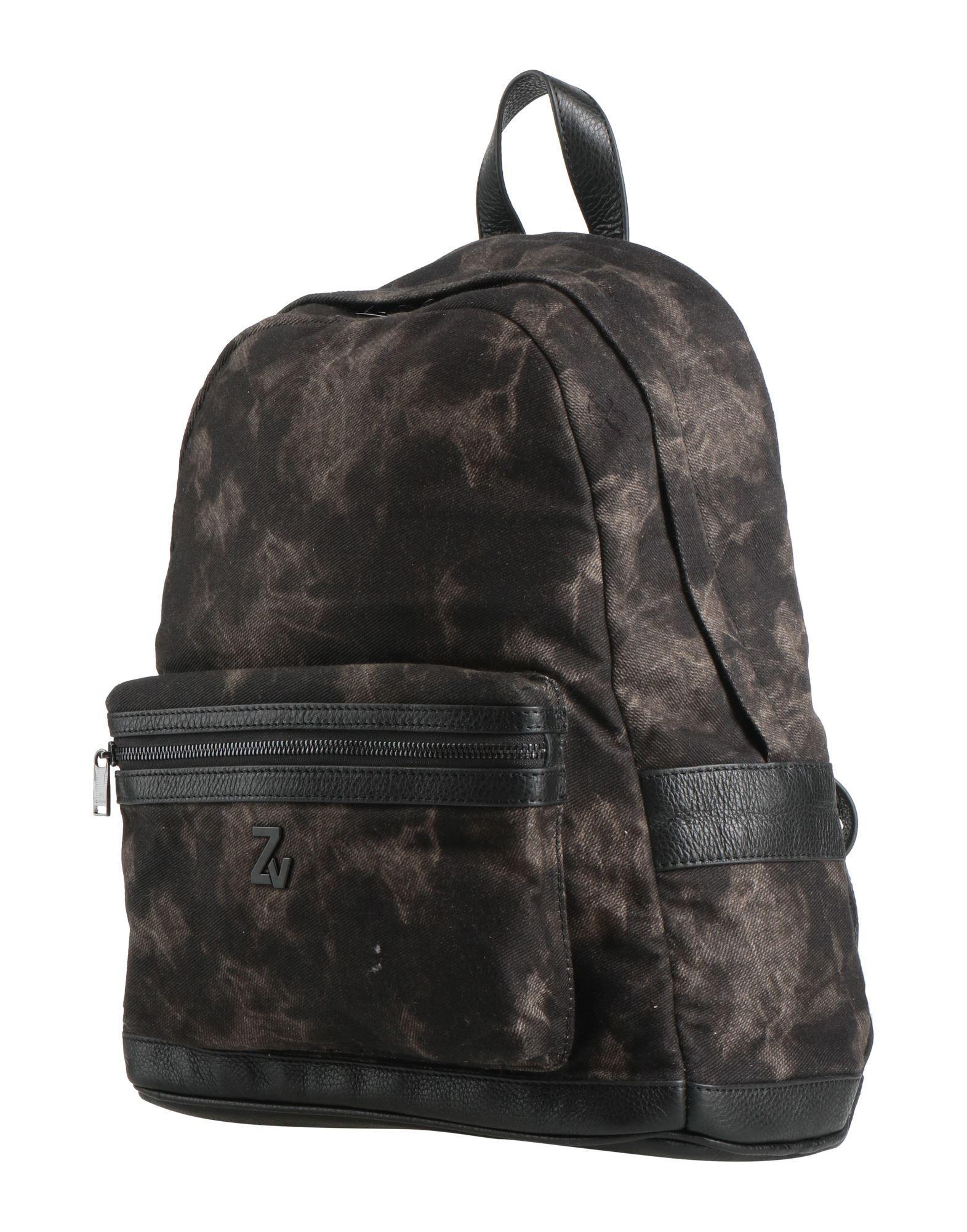 Zadig & Voltaire Backpack Cotton, Cow Leather in Black for  display picture 2