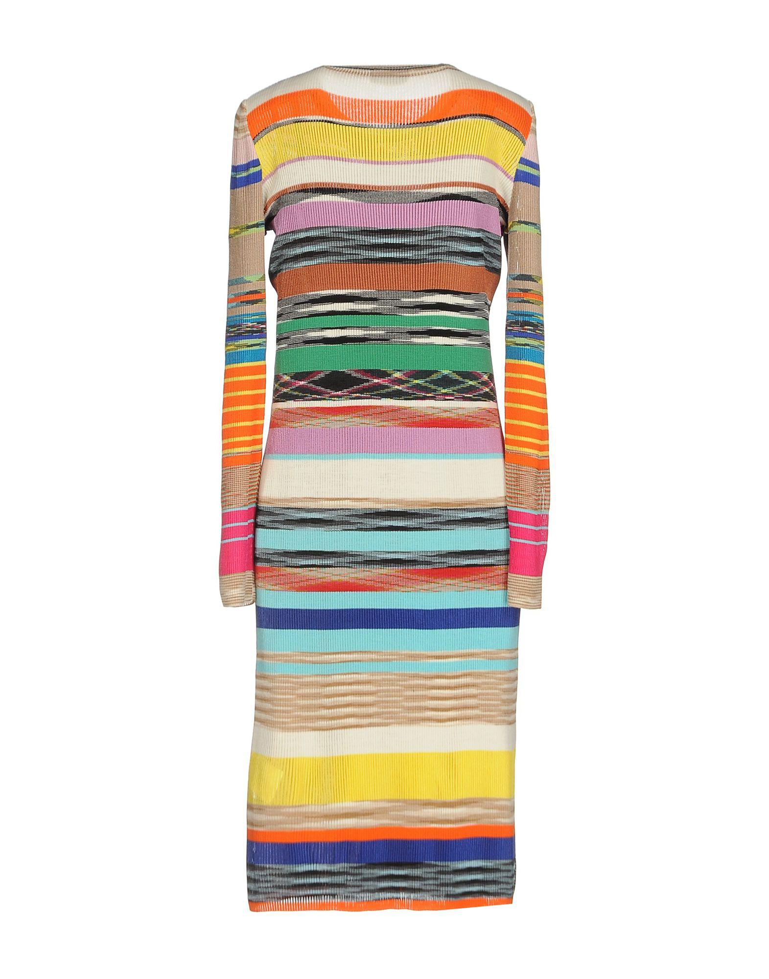 Missoni Wool Kneelength Dress in Yellow Lyst