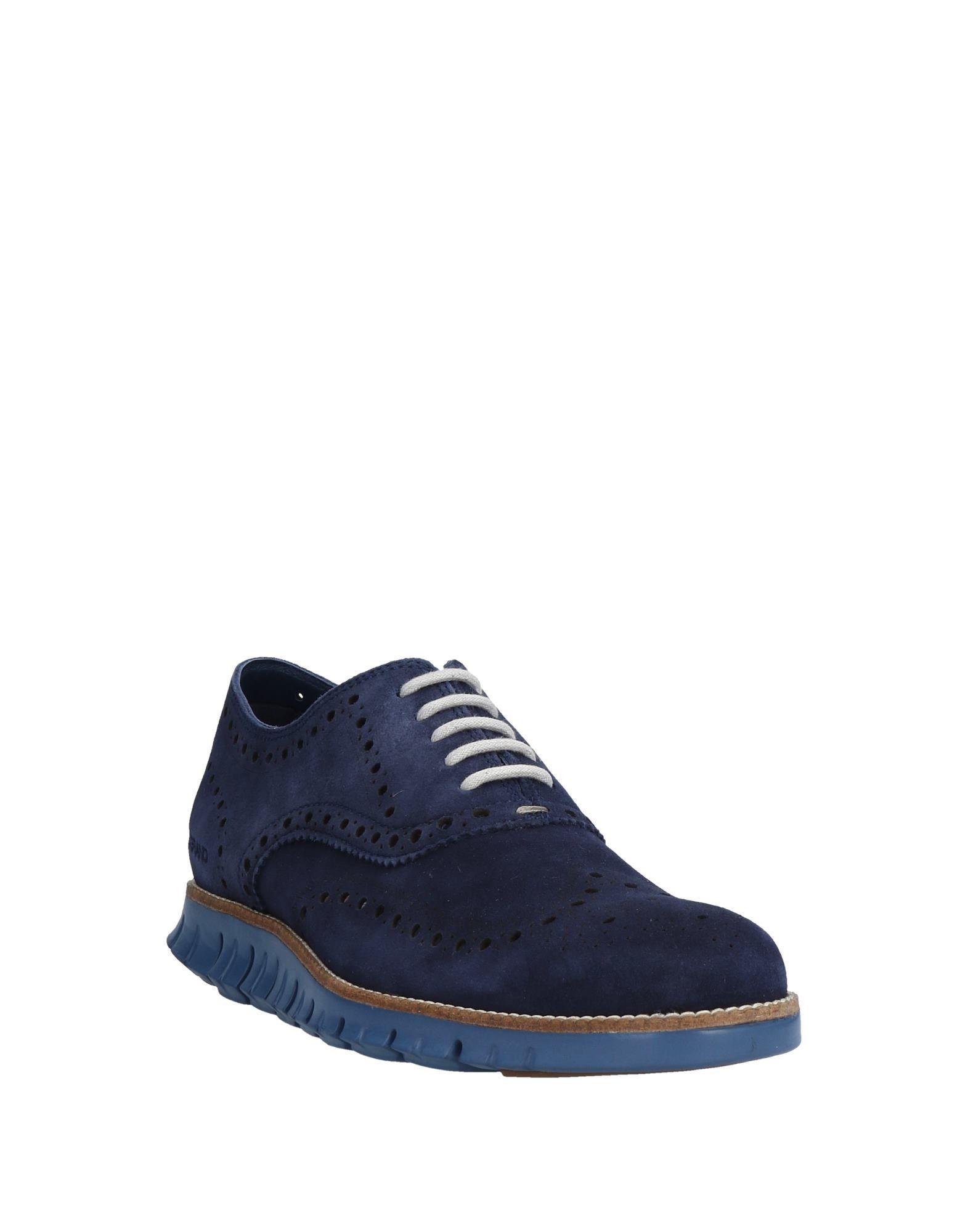 Cole Haan Leather Lace-up Shoe in Dark Blue (Blue) for Men - Lyst