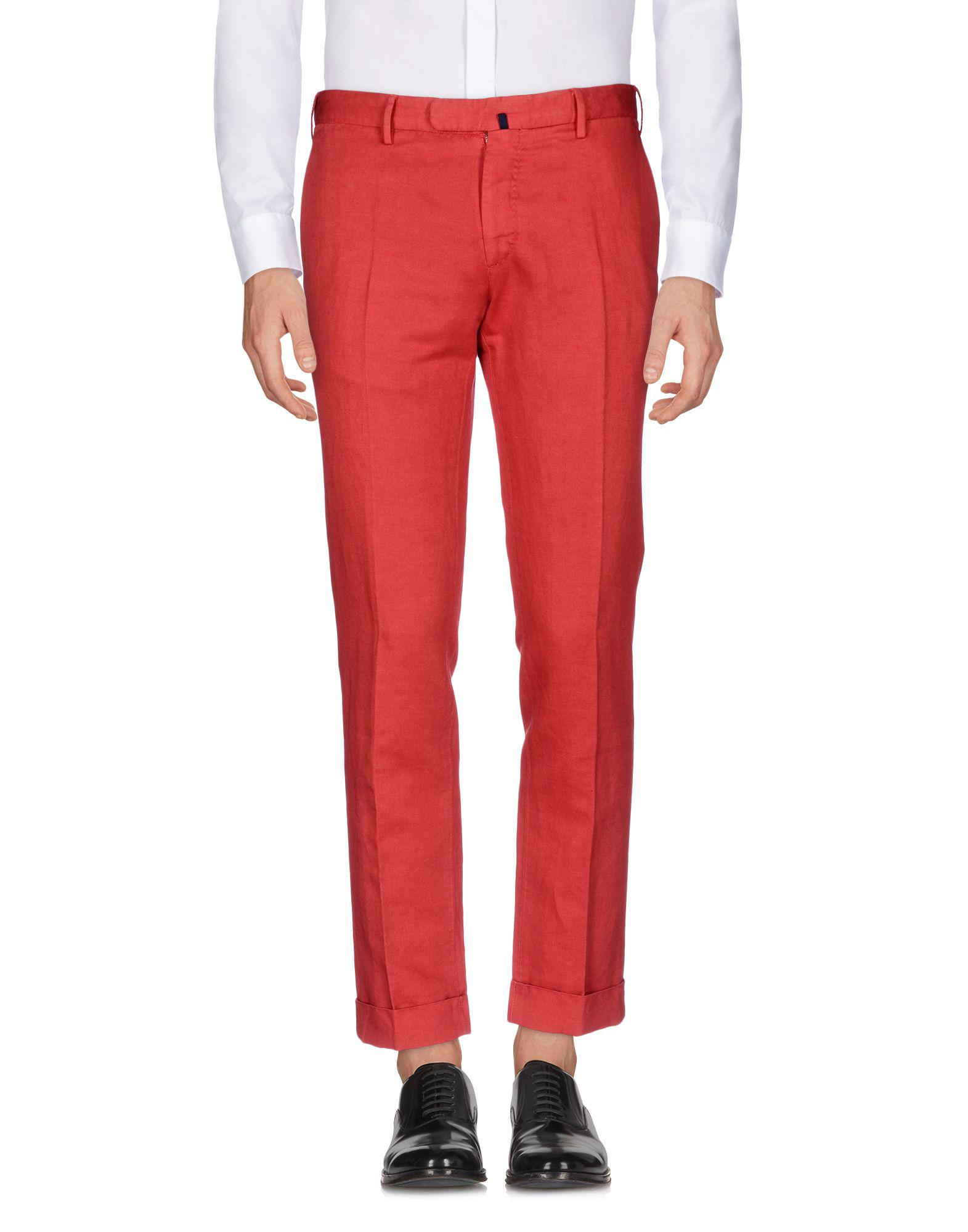 red linen pants