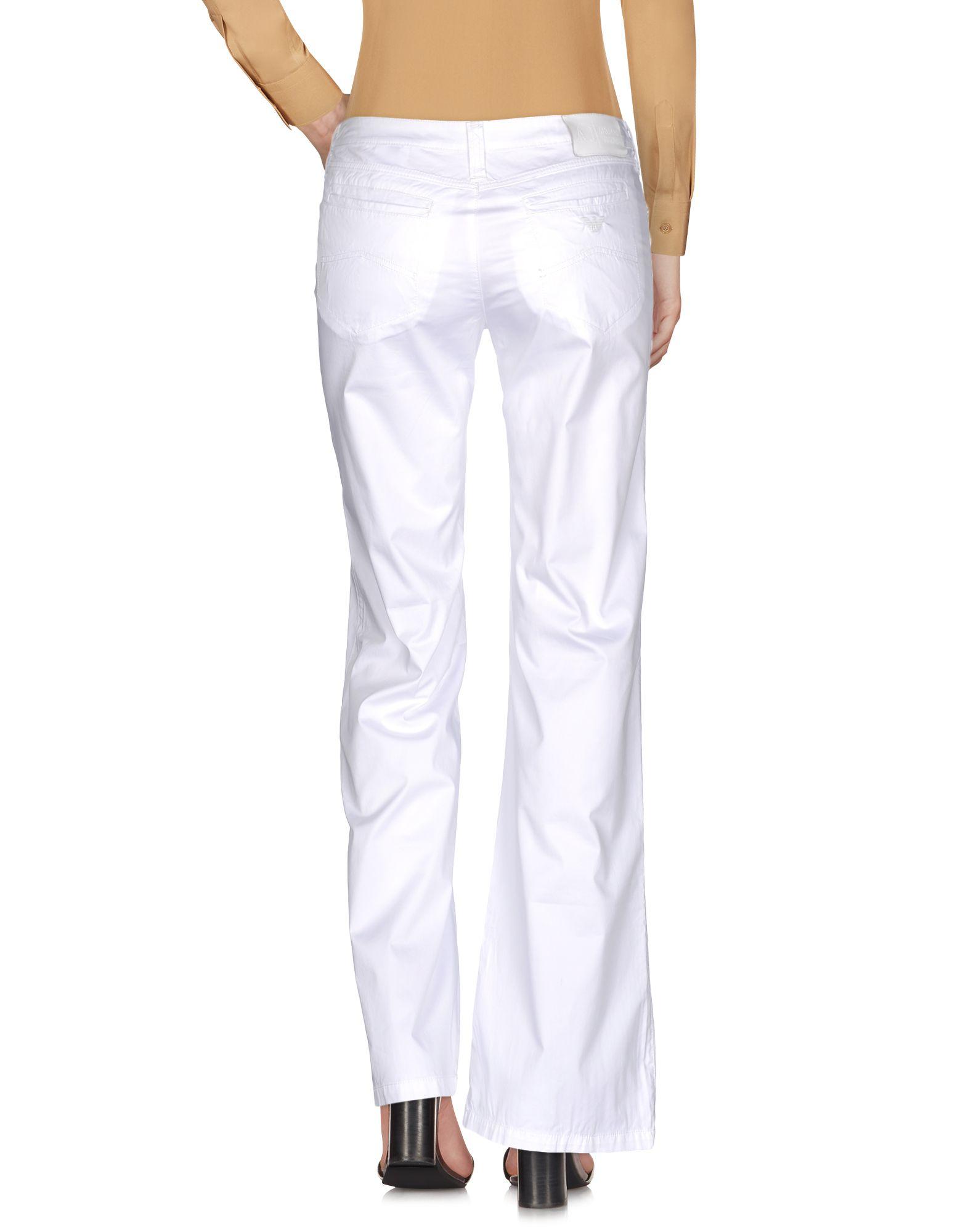 Armani Jeans Cotton Casual Pants in White - Lyst