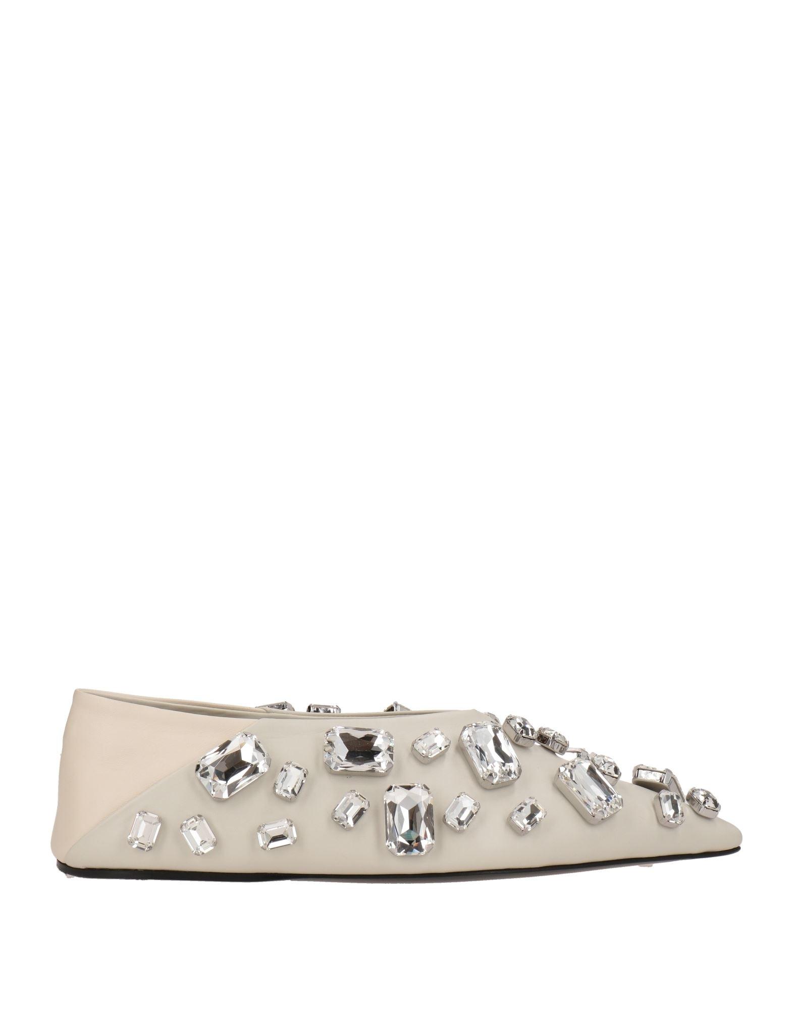 Jil Sander Ballet Flats in White | Lyst