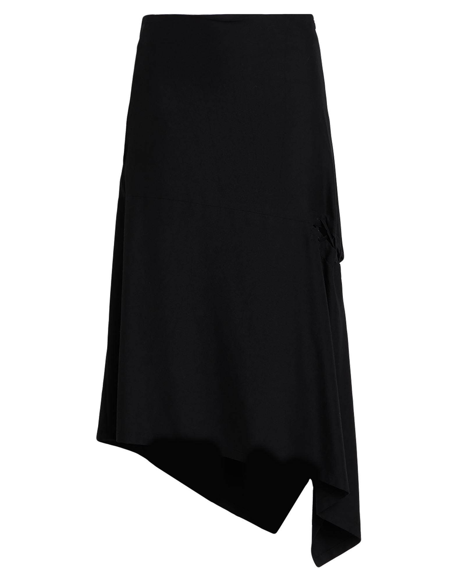 Y's ワイズ スカート フレア skirt Yohji Yamamoto WOOL GABARDINE ASYMMETERIC FLARE SKIRT(XS Black): Y's｜THE