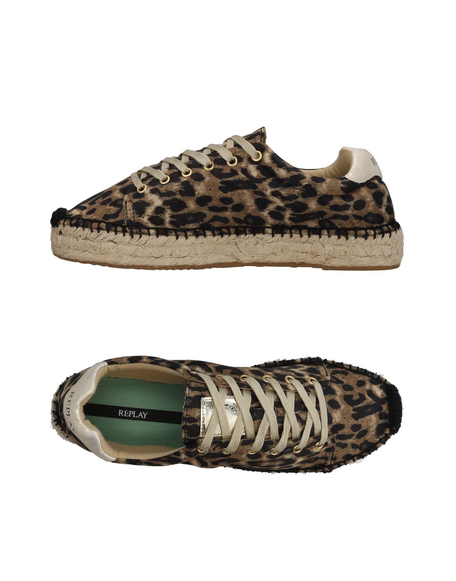 replay leopard print trainers